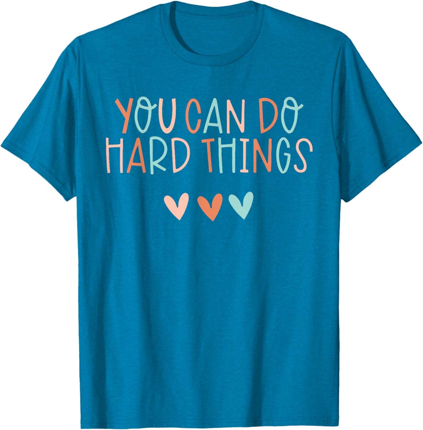 Test Day Teacher You Can Do Hard Things Women Kids T-Shirt, Small, Black