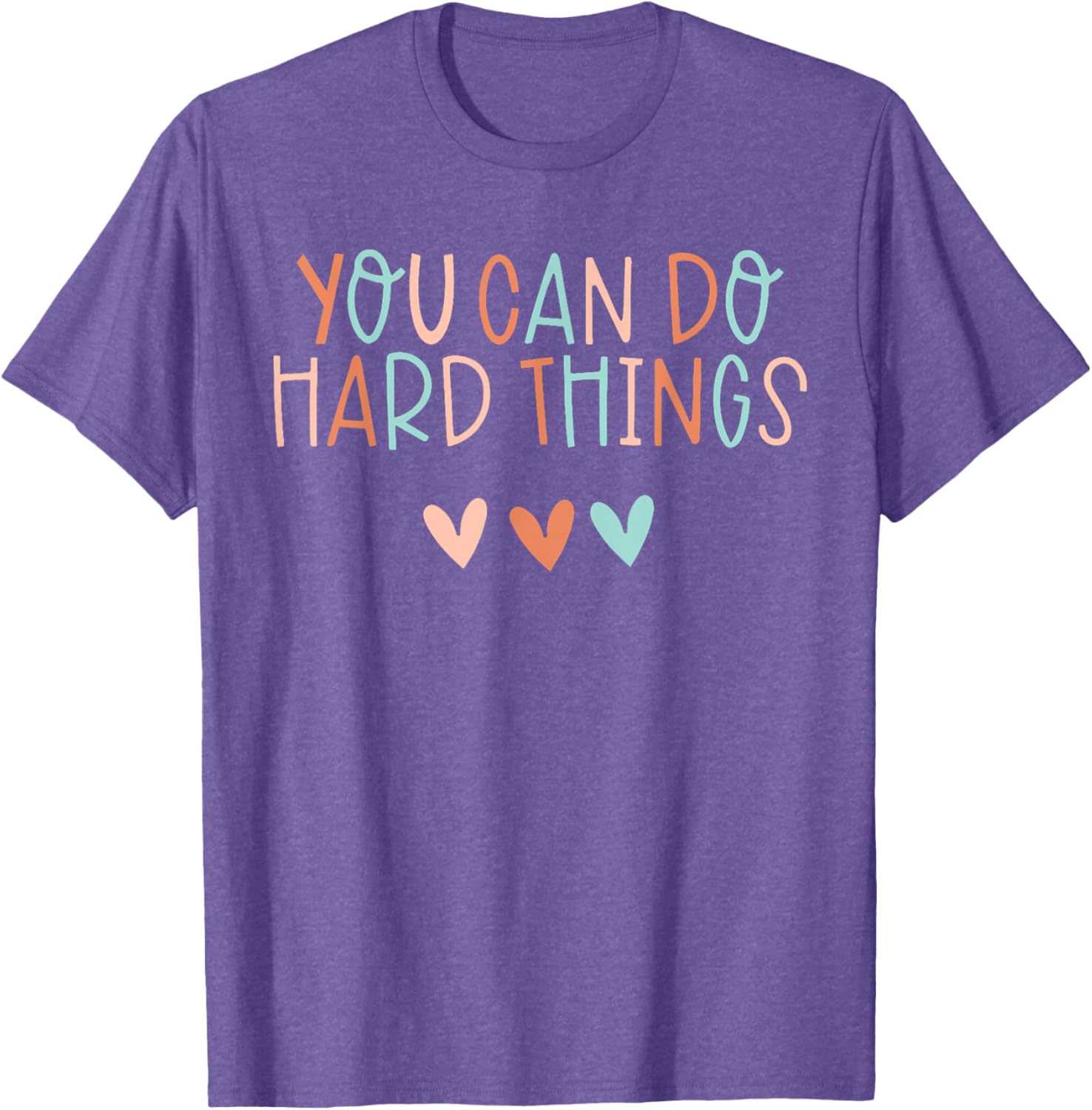 Test Day Teacher You Can Do Hard Things Women Kids T-Shirt, Small, Black