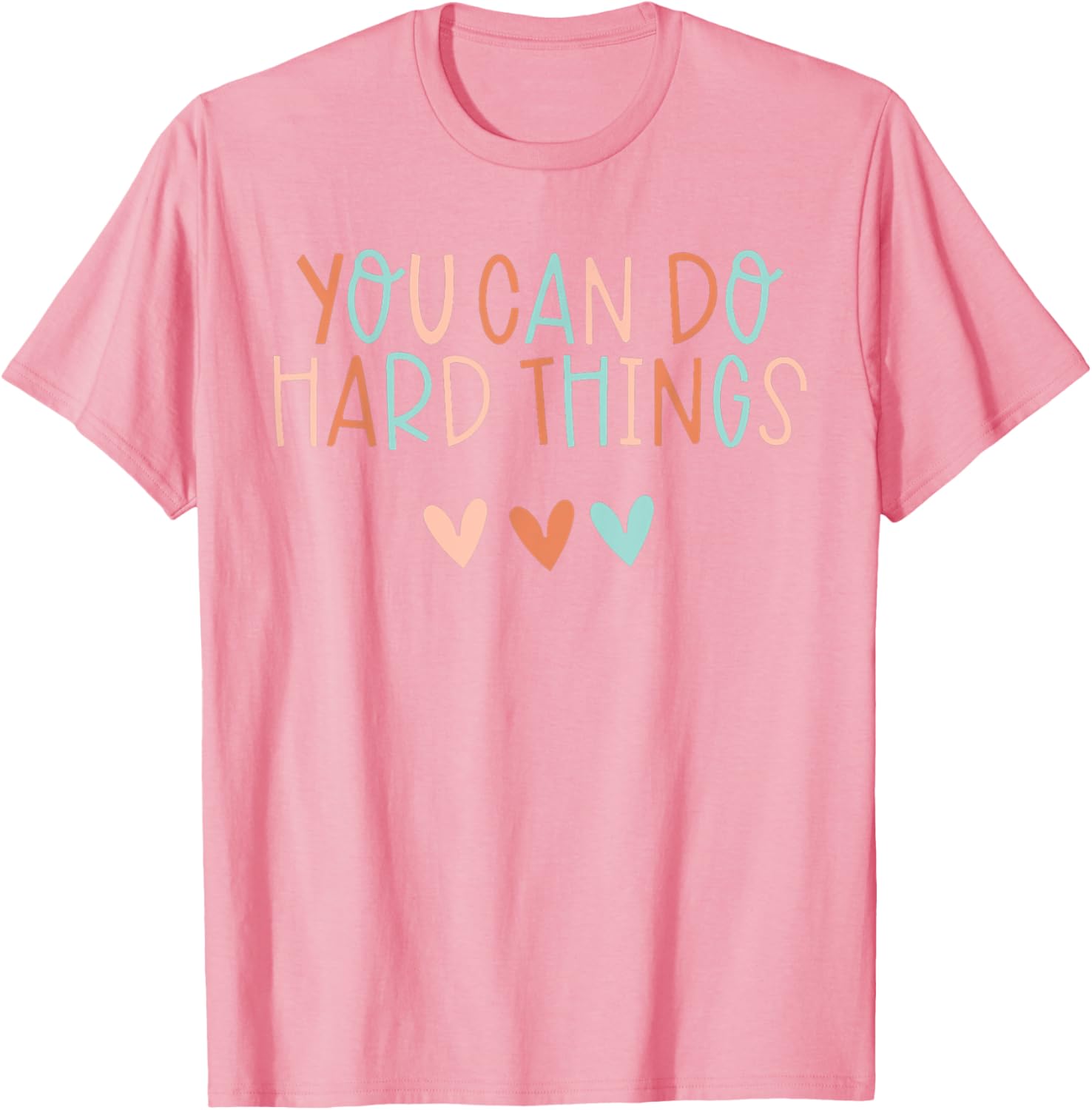 Test Day Teacher You Can Do Hard Things Women Kids T-Shirt, Small, Black