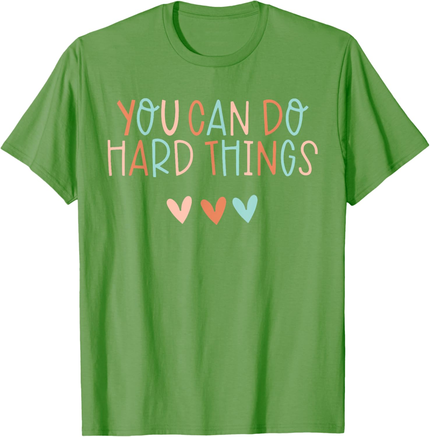 Test Day Teacher You Can Do Hard Things Women Kids T-Shirt, Small, Black