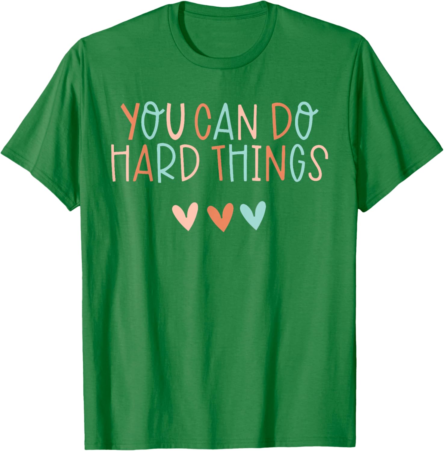 Test Day Teacher You Can Do Hard Things Women Kids T-Shirt, Small, Black