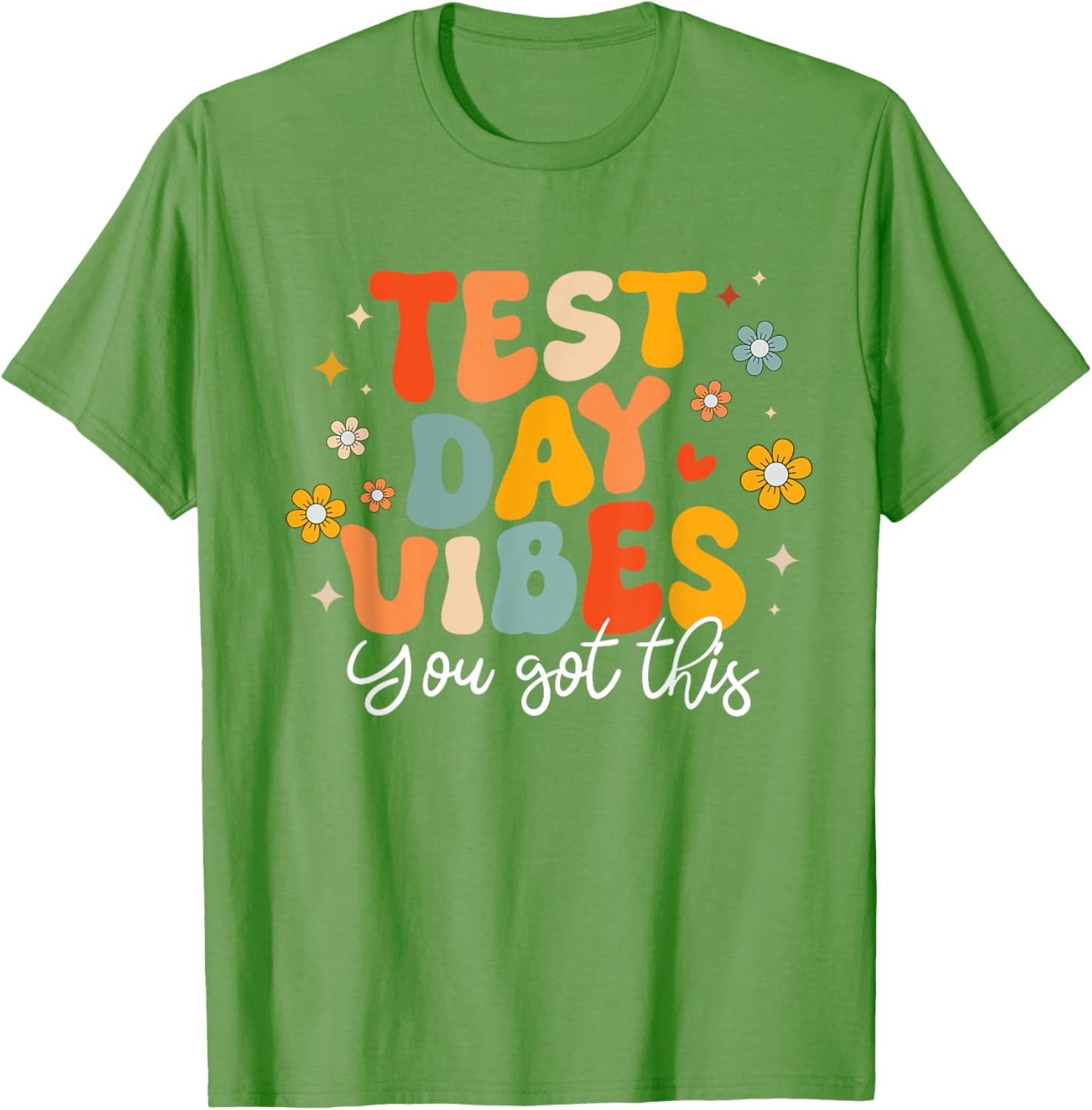Test Day Vibes Groovy Testing Day Teacher Student Exam T-Shirt