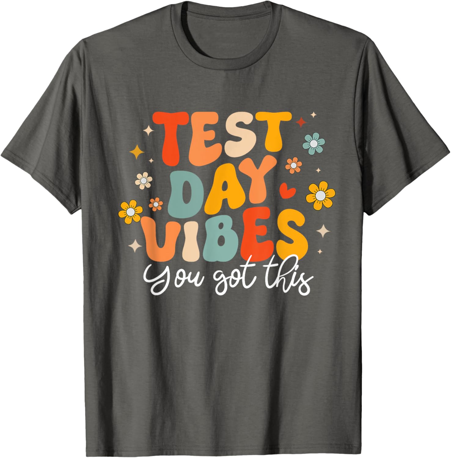 Test Day Vibes Groovy Testing Day Teacher Student Exam T-Shirt