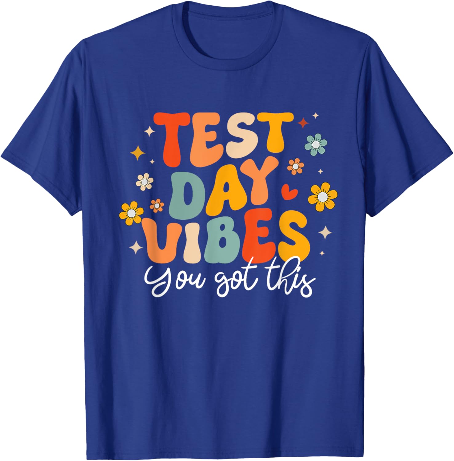 Test Day Vibes Groovy Testing Day Teacher Student Exam T-Shirt