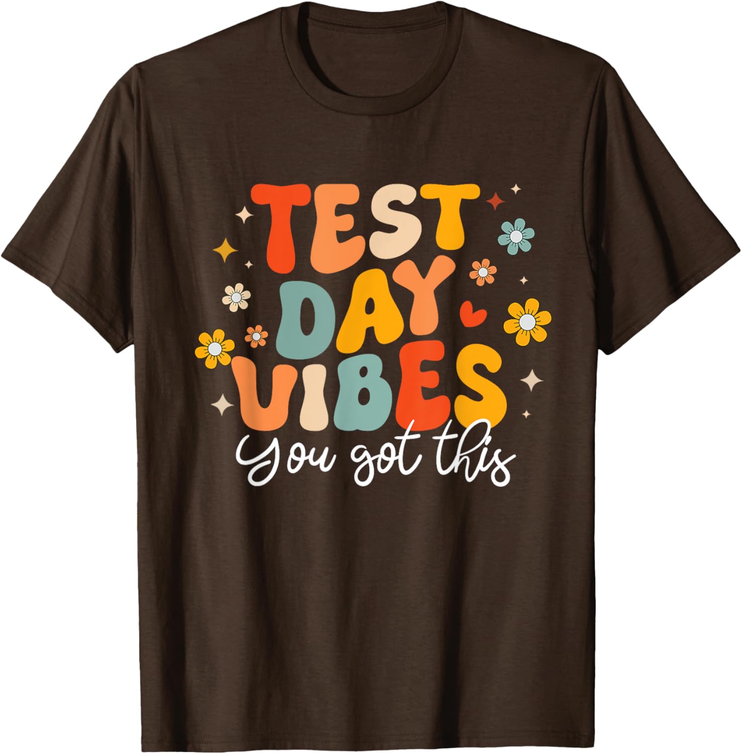 Test Day Vibes Groovy Testing Day Teacher Student Exam T-Shirt