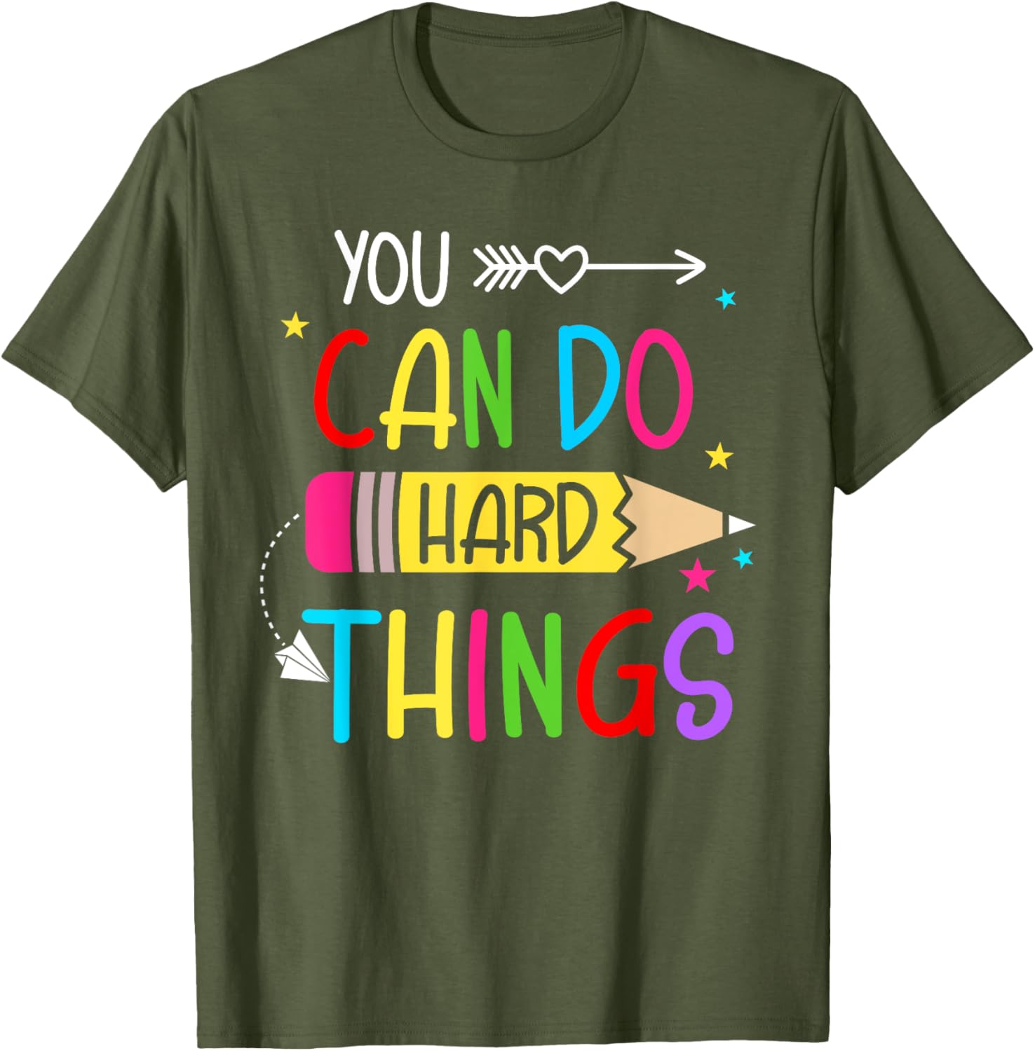 Test Day You Can Do Hard Things Teacher Women Girls Kids T-Shirt