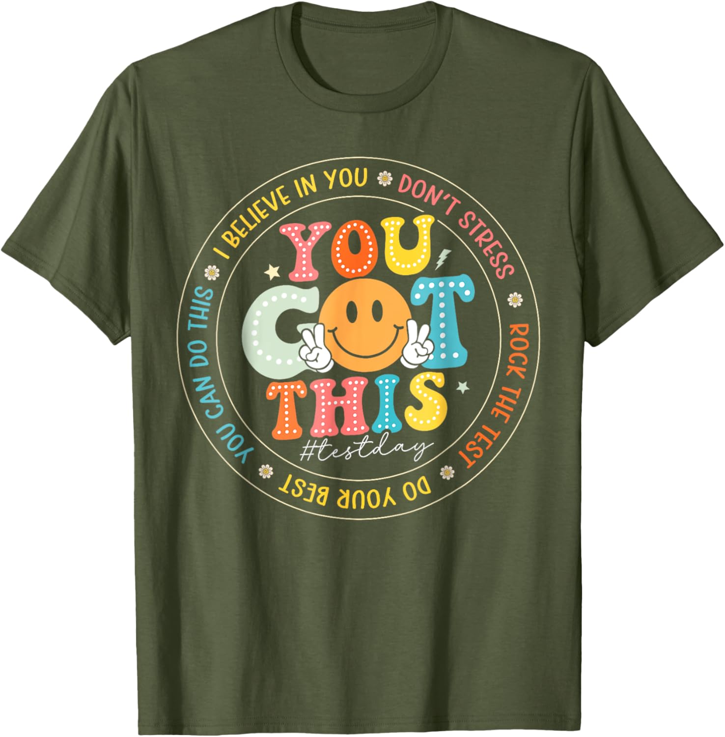 Test Day You Got This Rock The Test Teacher Testing Day T-Shirt