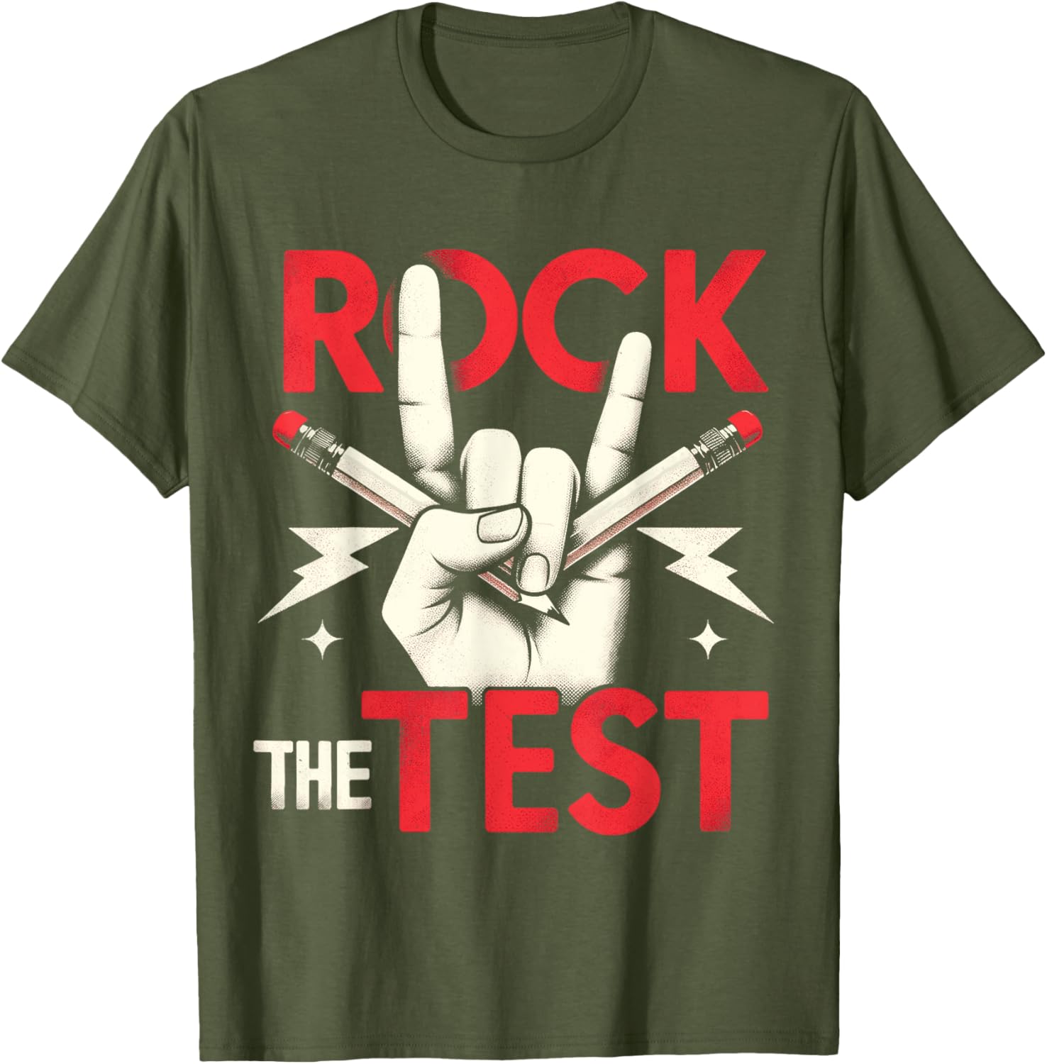 Testing Day Rock The Test Rock Music Teacher Student T-Shirt