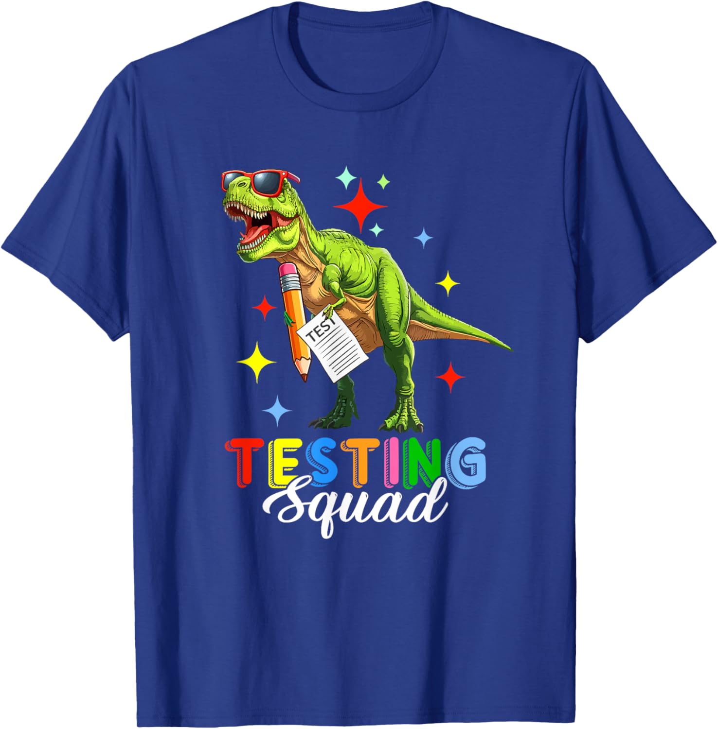 Testing Squad Test Day T-Rex Costume Teacher Students T-Shirt