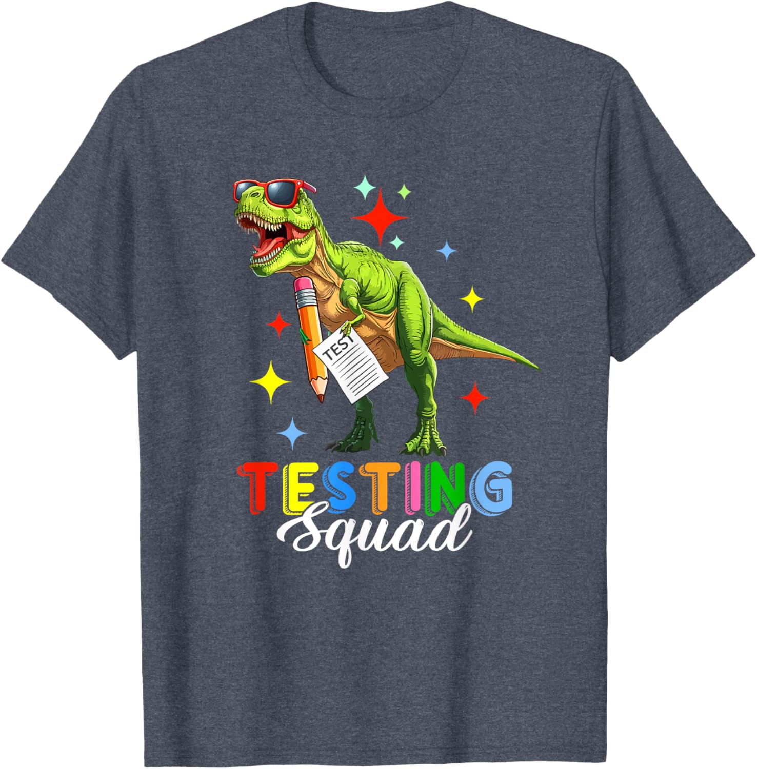 Testing Squad Test Day T-Rex Costume Teacher Students T-Shirt