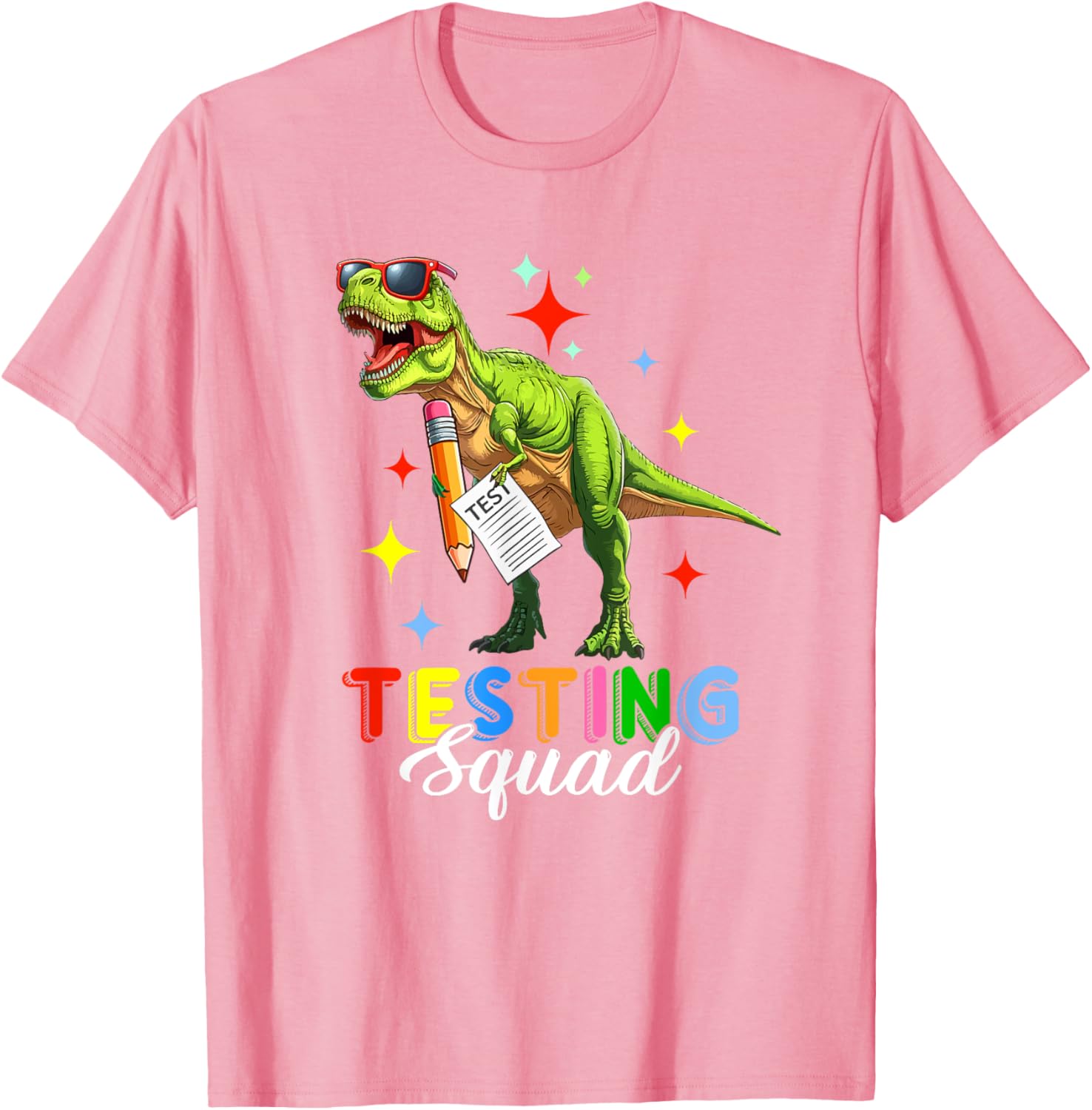 Testing Squad Test Day T-Rex Costume Teacher Students T-Shirt