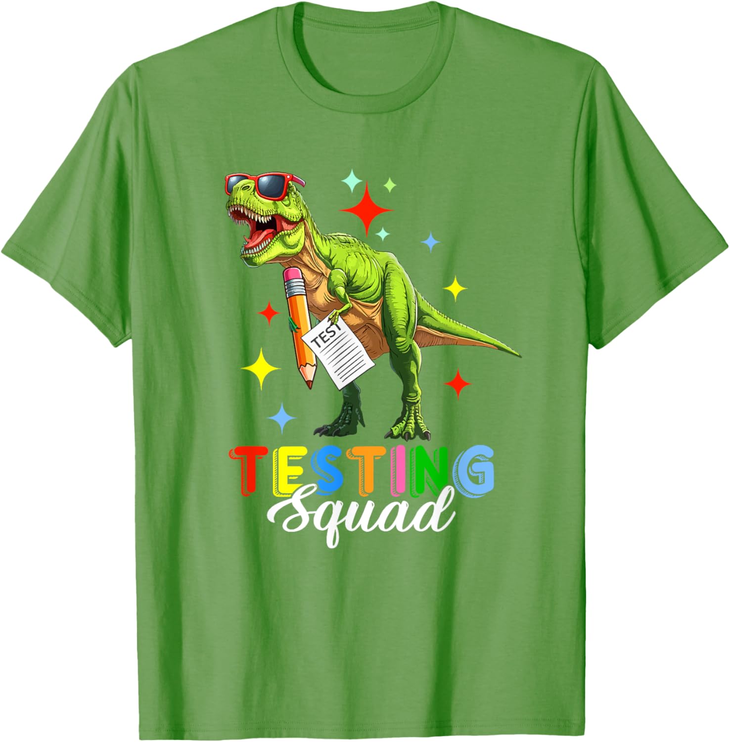 Testing Squad Test Day T-Rex Costume Teacher Students T-Shirt
