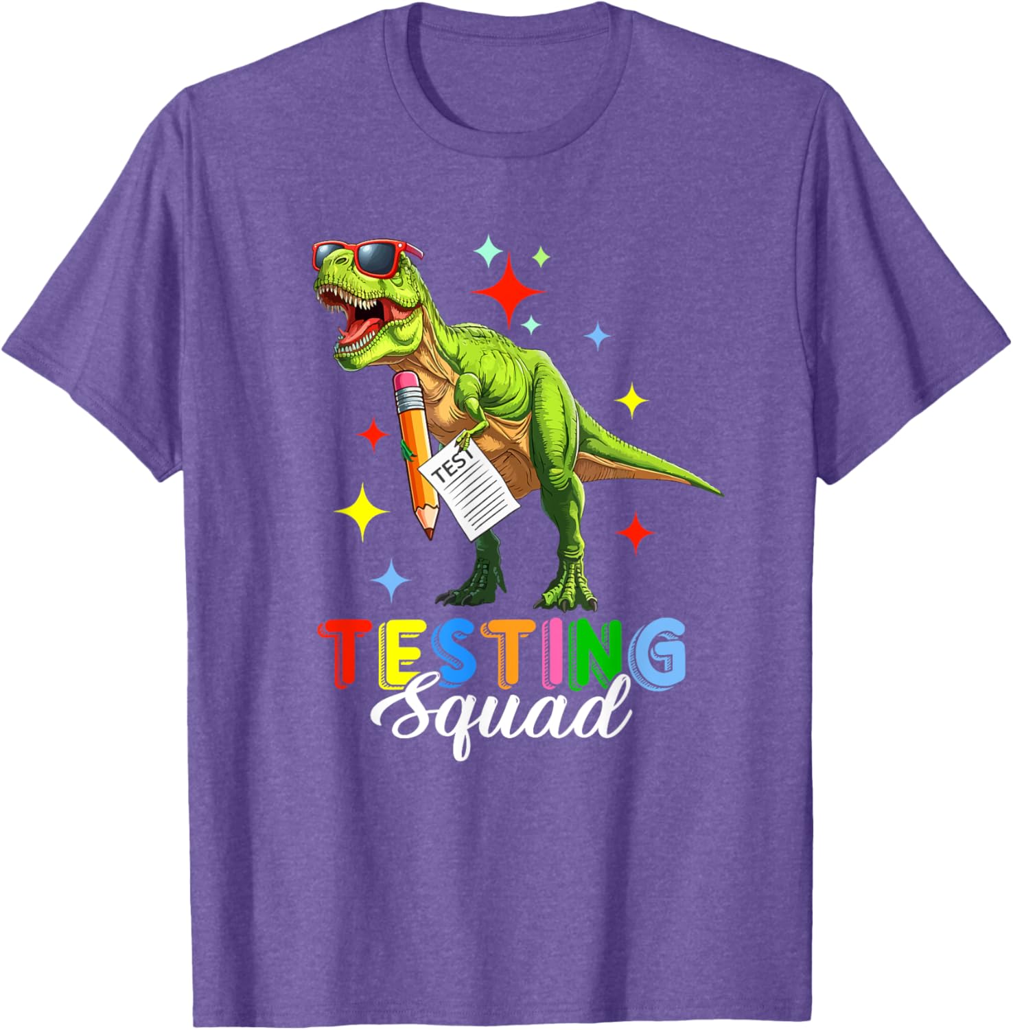 Testing Squad Test Day T-Rex Costume Teacher Students T-Shirt