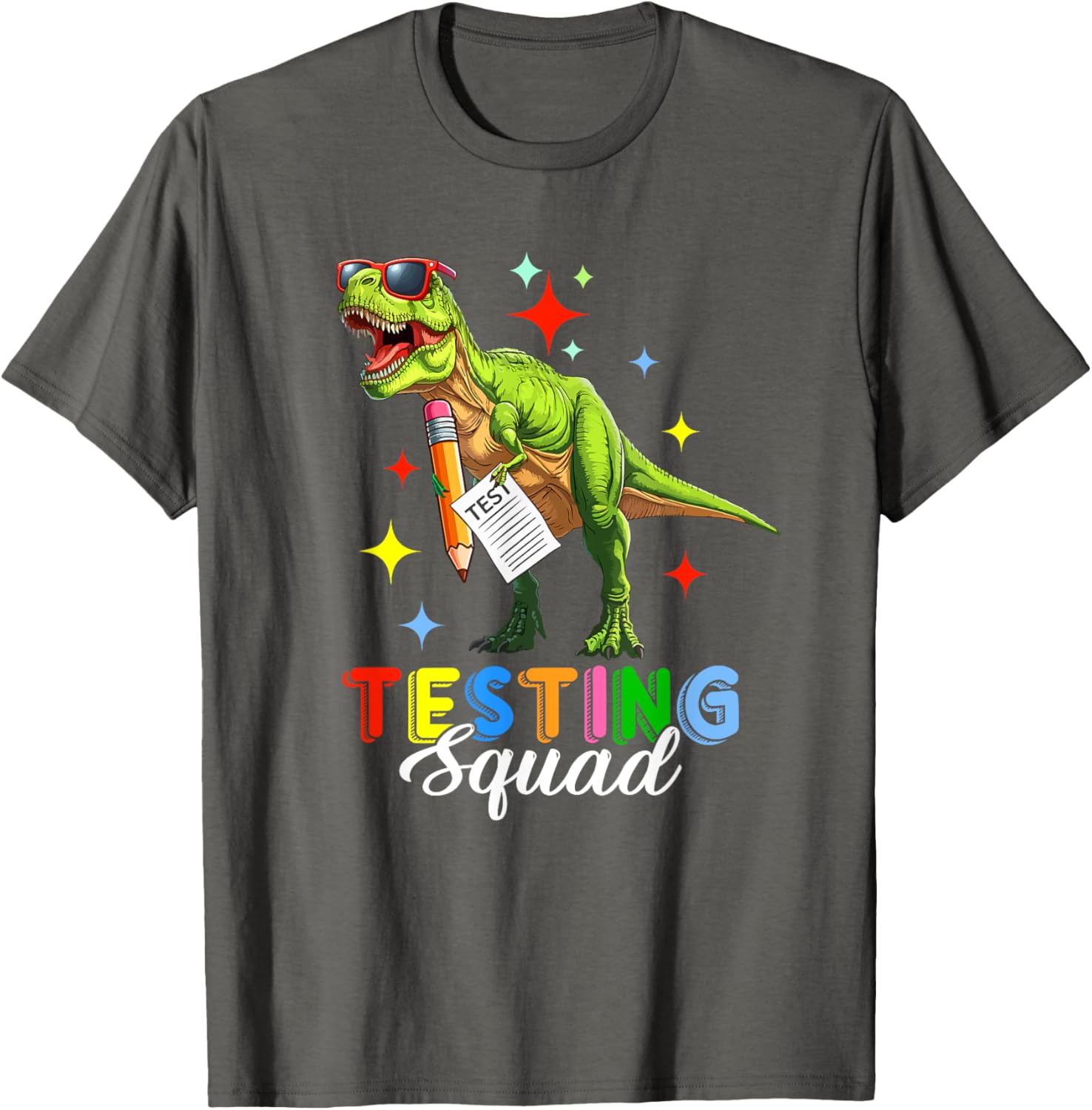 Testing Squad Test Day T-Rex Costume Teacher Students T-Shirt