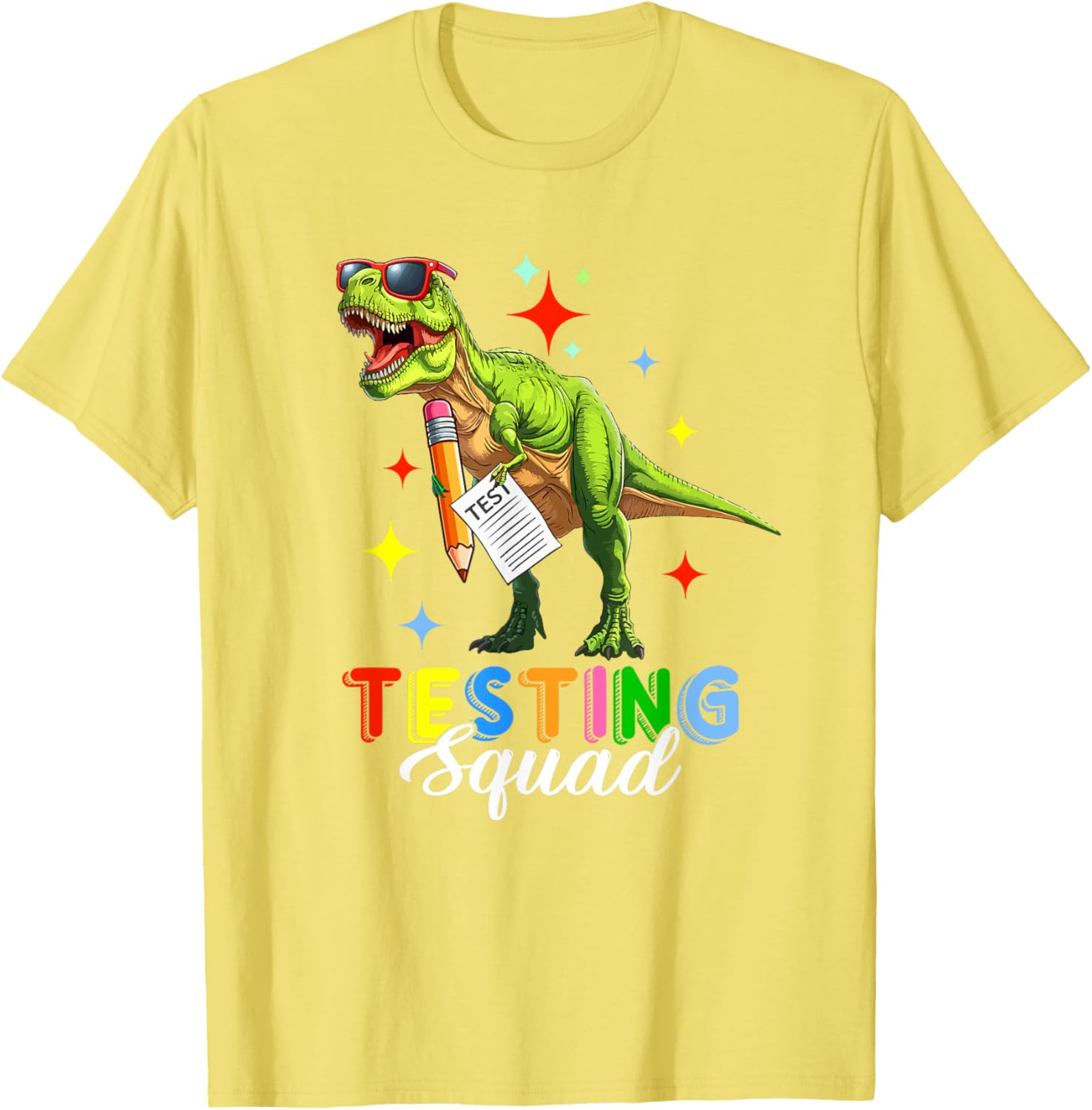 Testing Squad Test Day T-Rex Costume Teacher Students T-Shirt