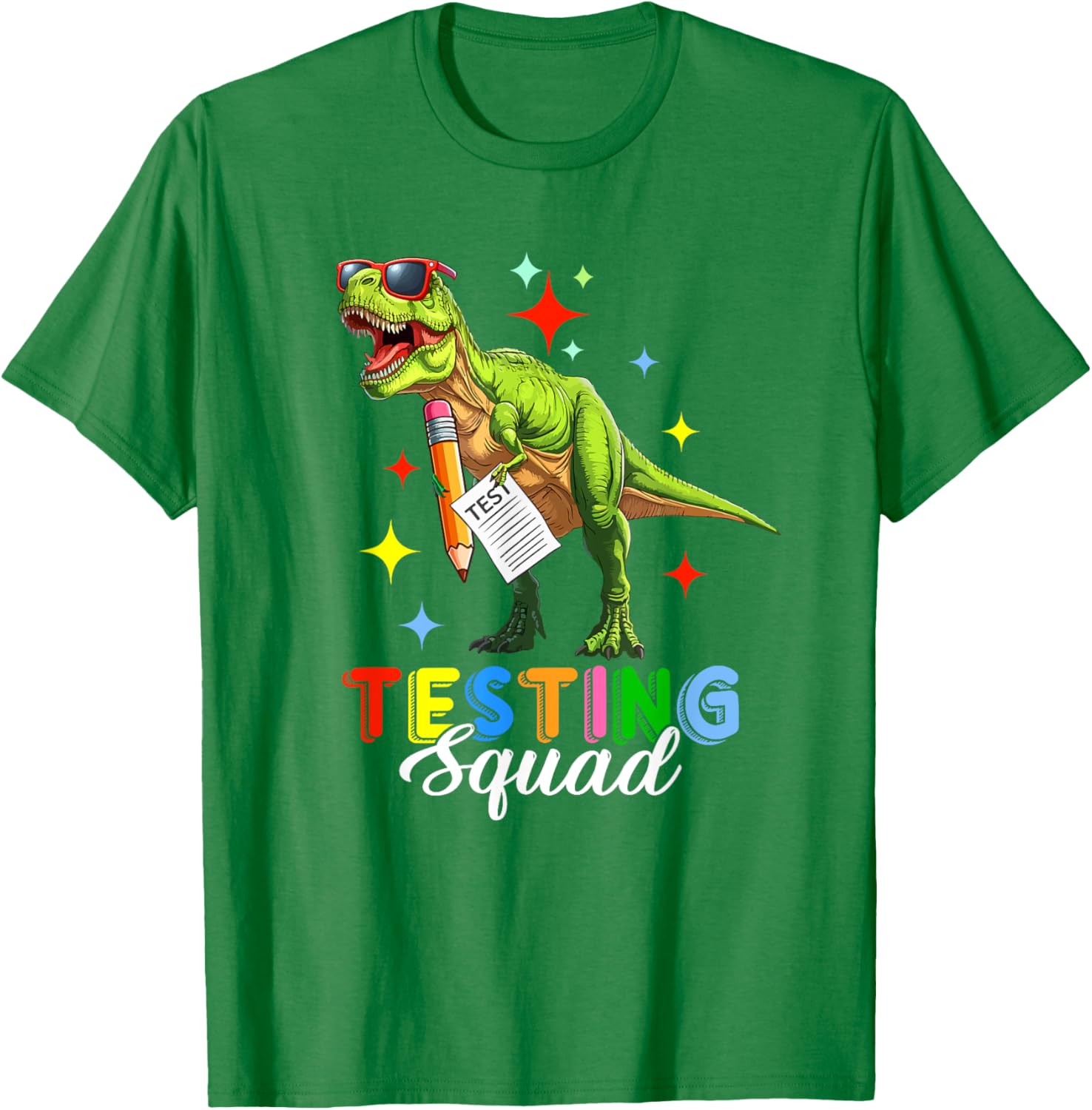 Testing Squad Test Day T-Rex Costume Teacher Students T-Shirt