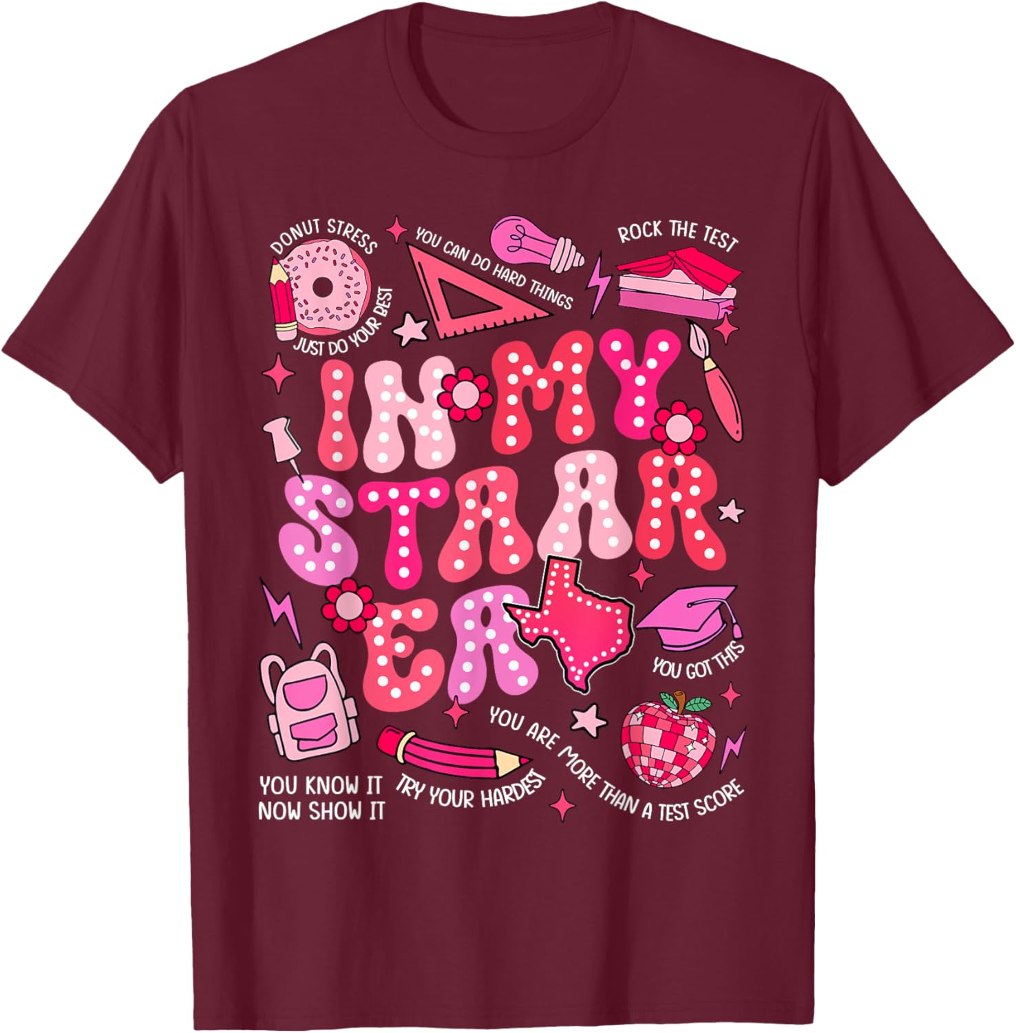 Testing Test Day In My Staar Era Motivational Boy Girl Kid T-Shirt