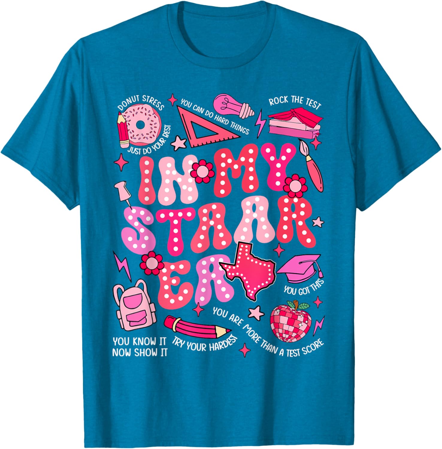 Testing Test Day In My Staar Era Motivational Boy Girl Kid T-Shirt