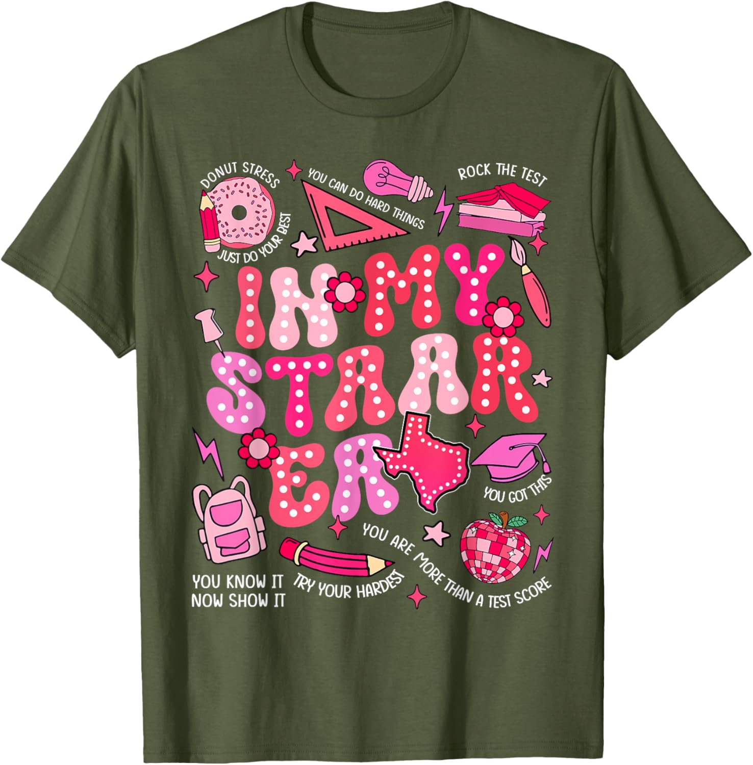 Testing Test Day In My Staar Era Motivational Boy Girl Kid T-Shirt