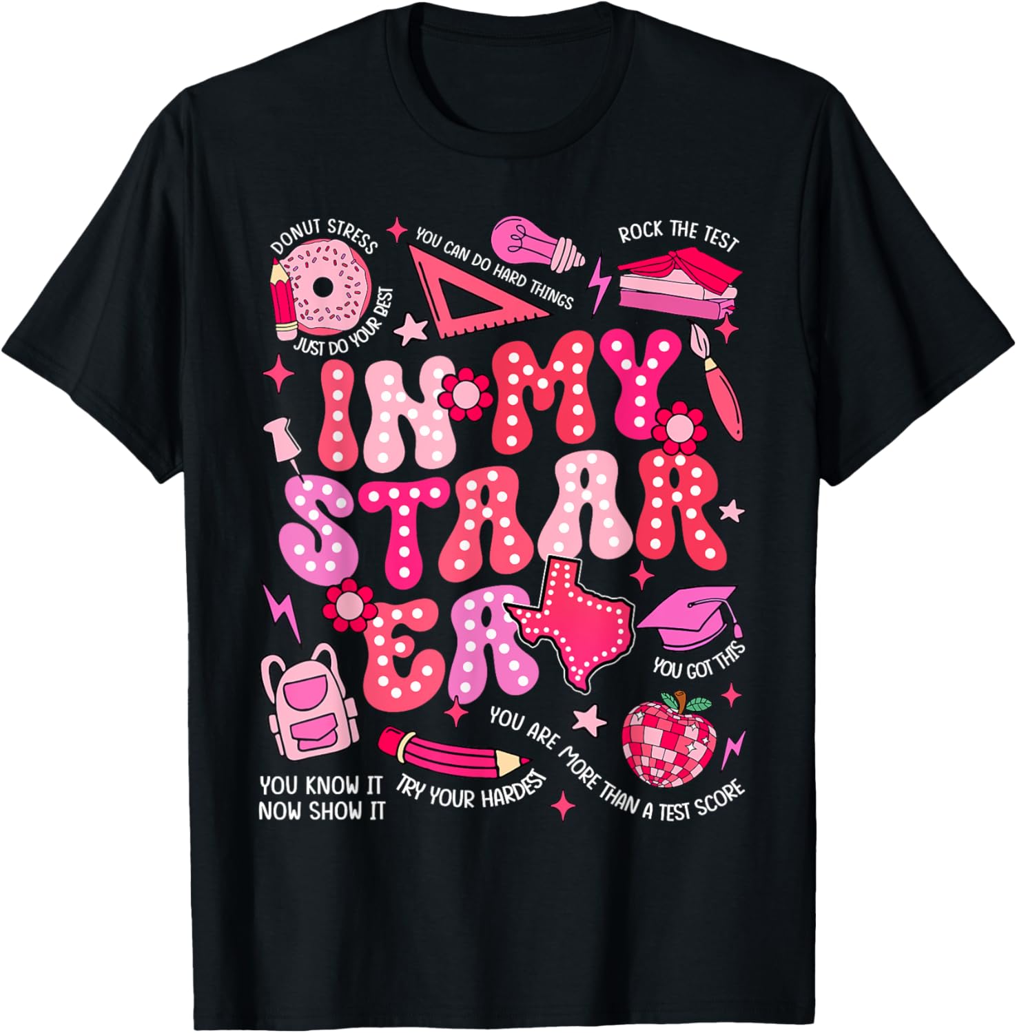 Testing Test Day In My Staar Era Motivational Boy Girl Kid T-Shirt