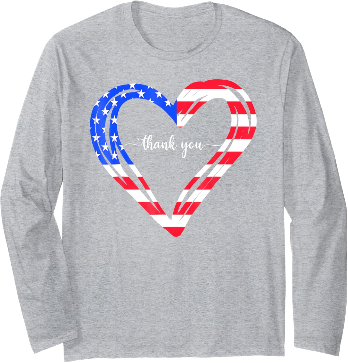 Thank You for Your Services Patriotic - Heart Veterans Day Long Sleeve T-Shirt