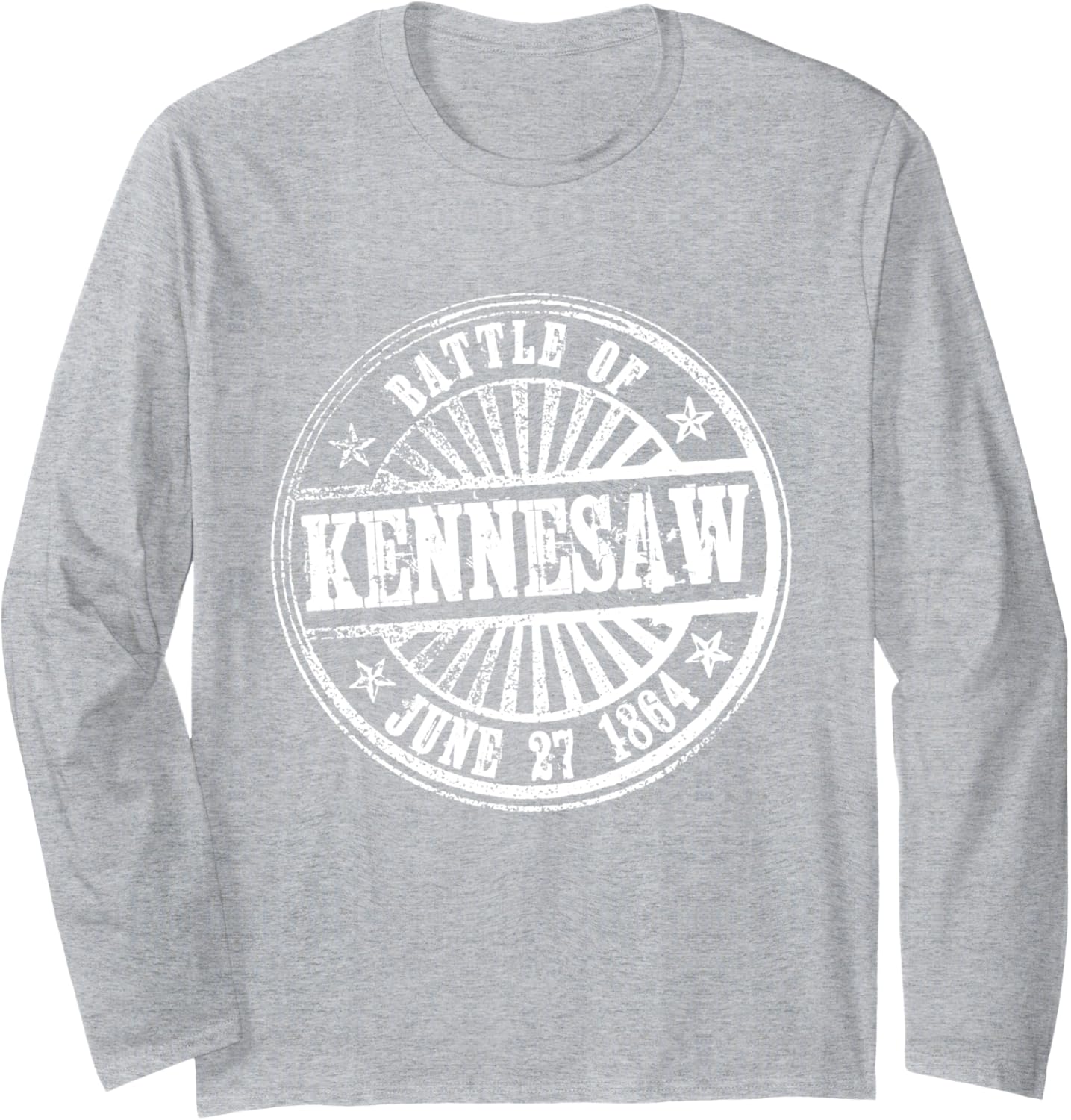 The Battle of Kennesaw Mountain Civil Battle War Rustic Long Sleeve T-Shirt