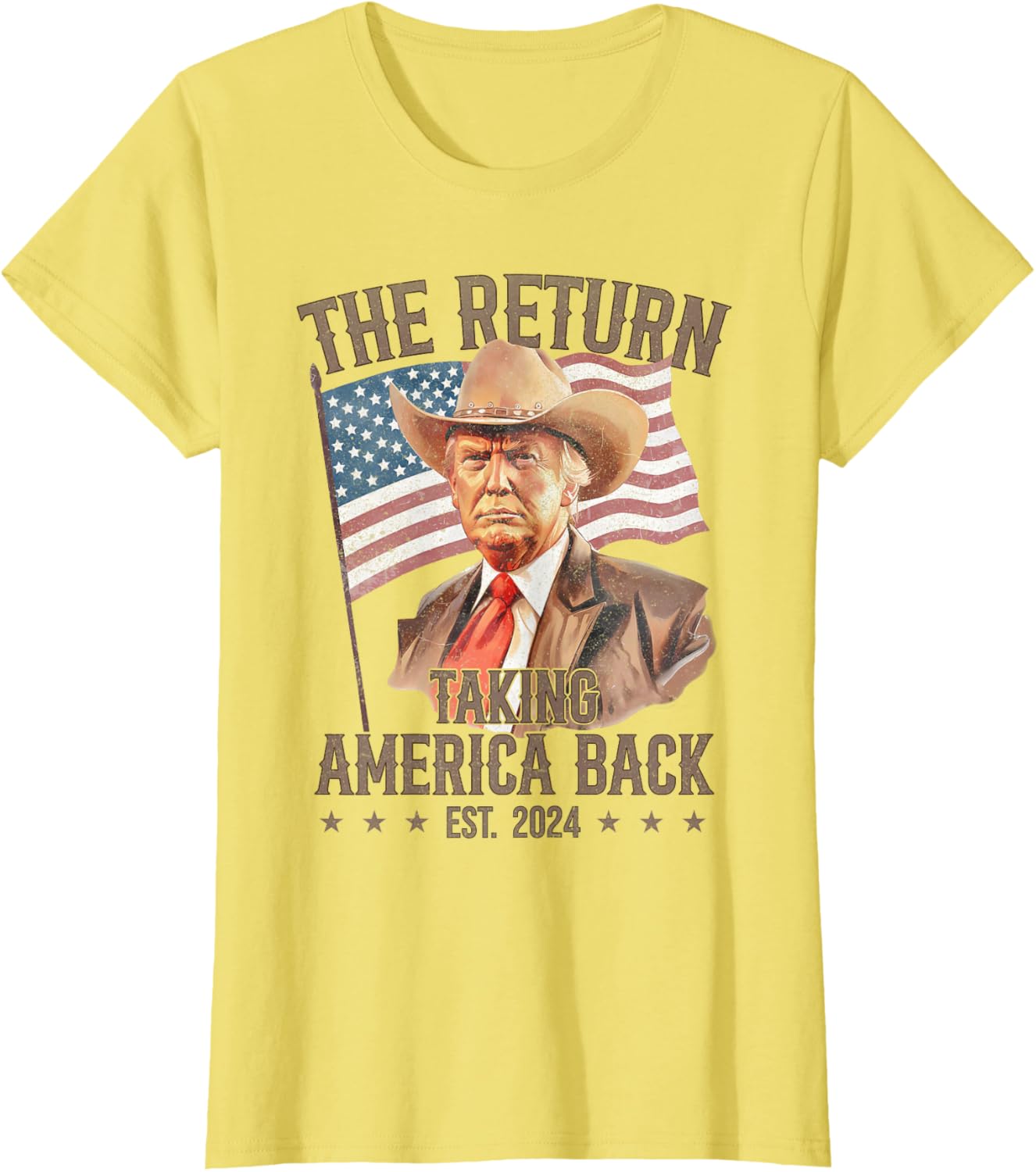 The Return Cowboy Funny Trump 2024 Taking America Back MAGA T-Shirt