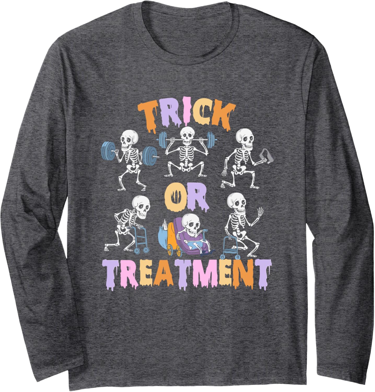 Trick or Treatment PT Physical Therapy Therapist Halloween Long Sleeve T-Shirt