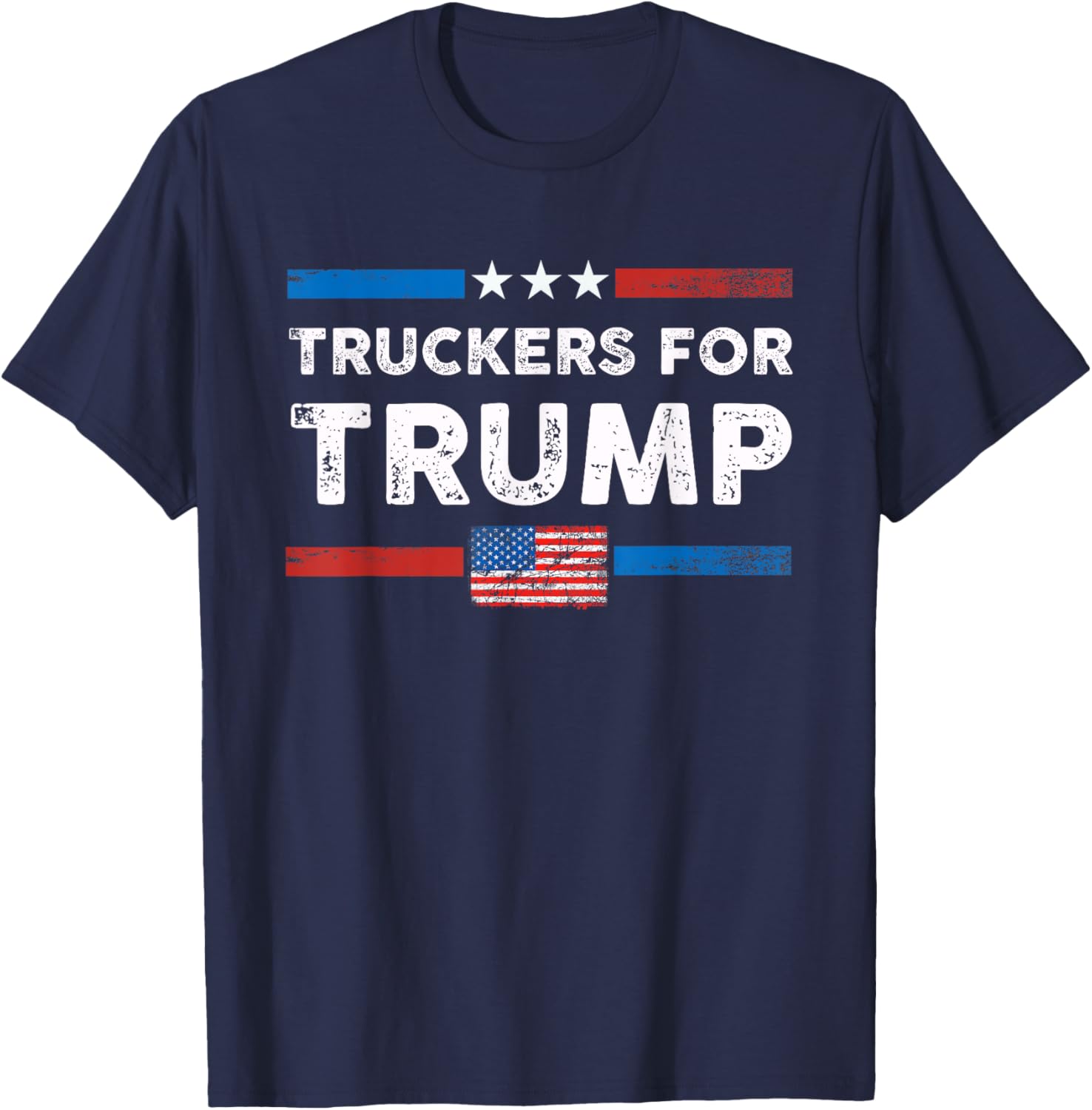 Truckers 4 Trump Truckers For Trump 2024 US Flag Vintage T-Shirt