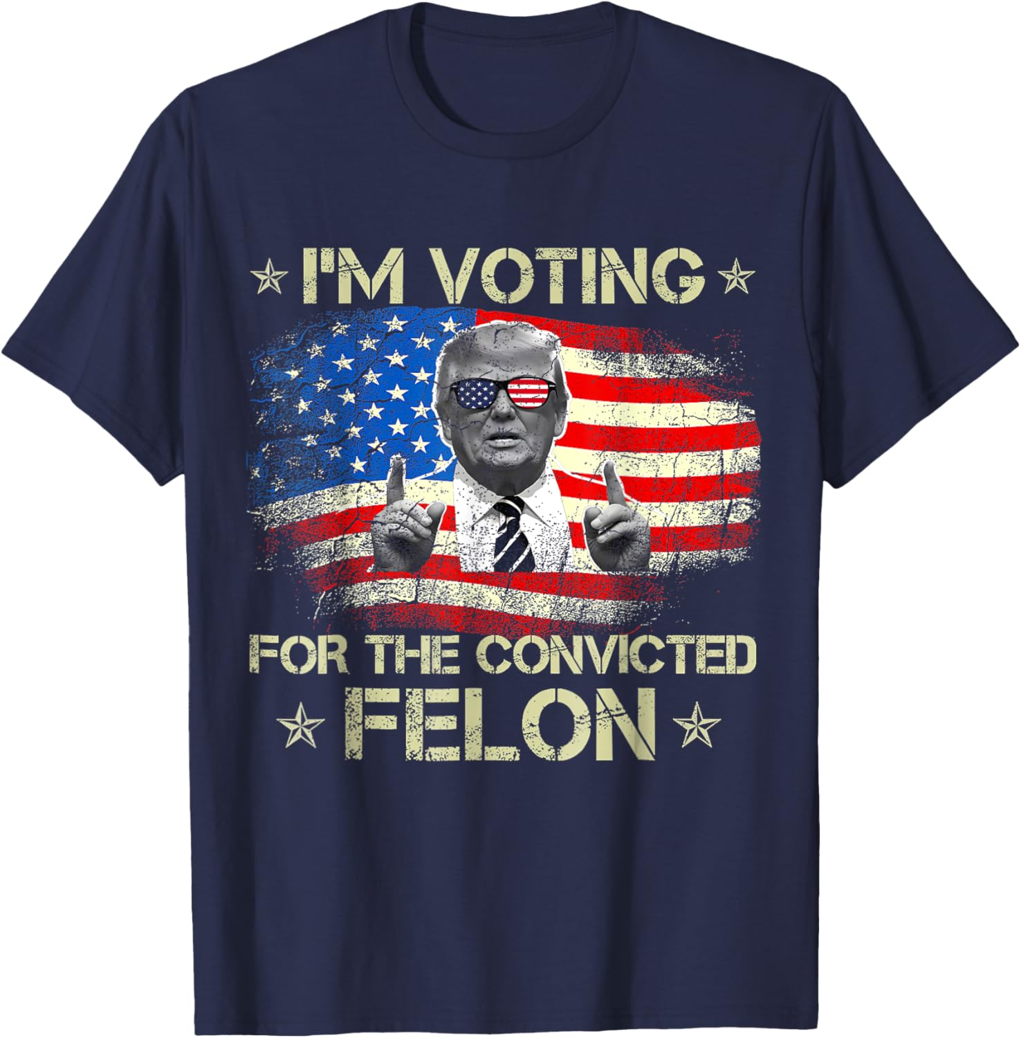 Trump 2024 Convicted Felon I'm Voting Convicted Felon 2024 T-Shirt