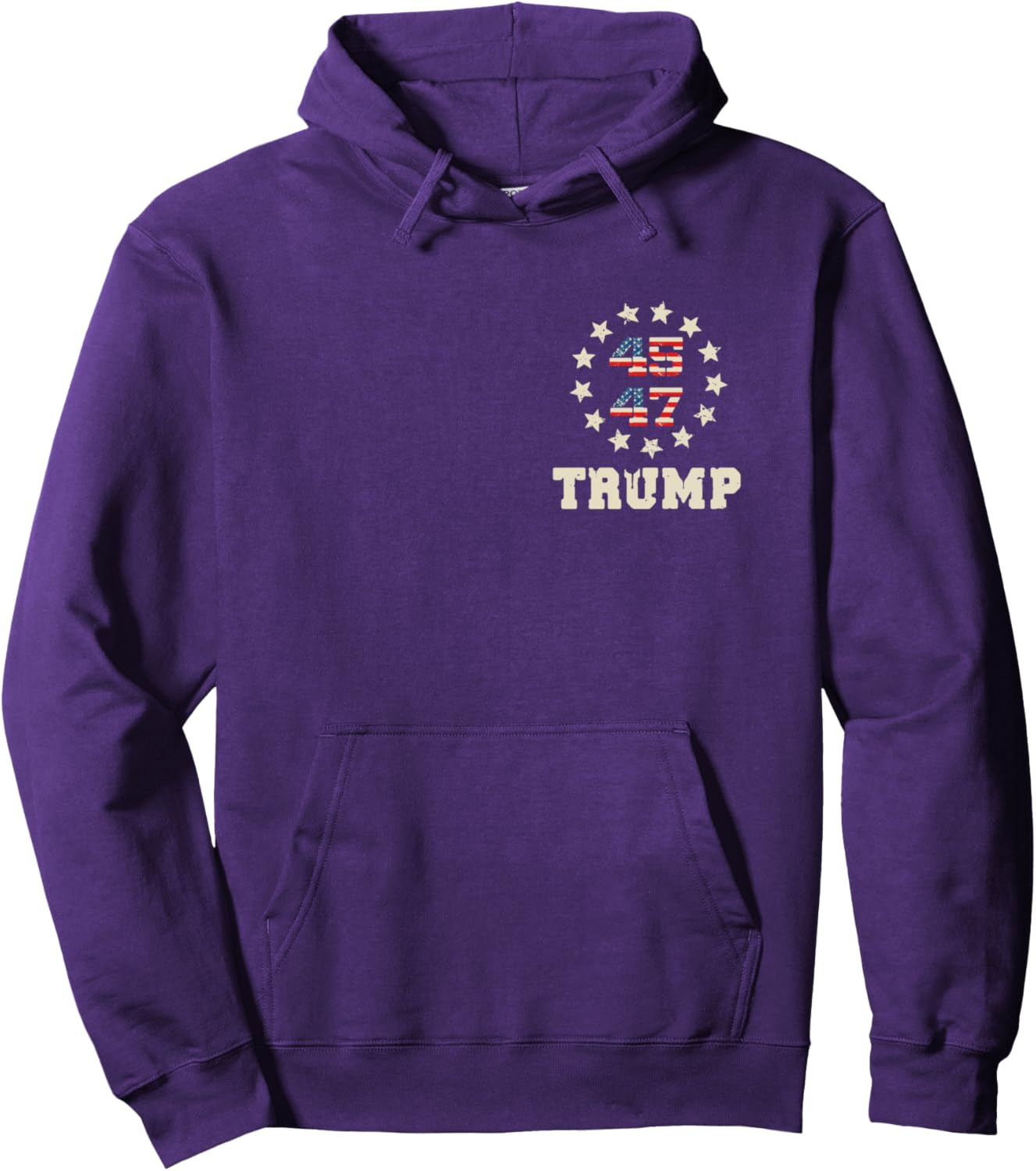 Trump 2024 Flag (On Back) Take America Back Trump Flag 45 47 Pullover Hoodie