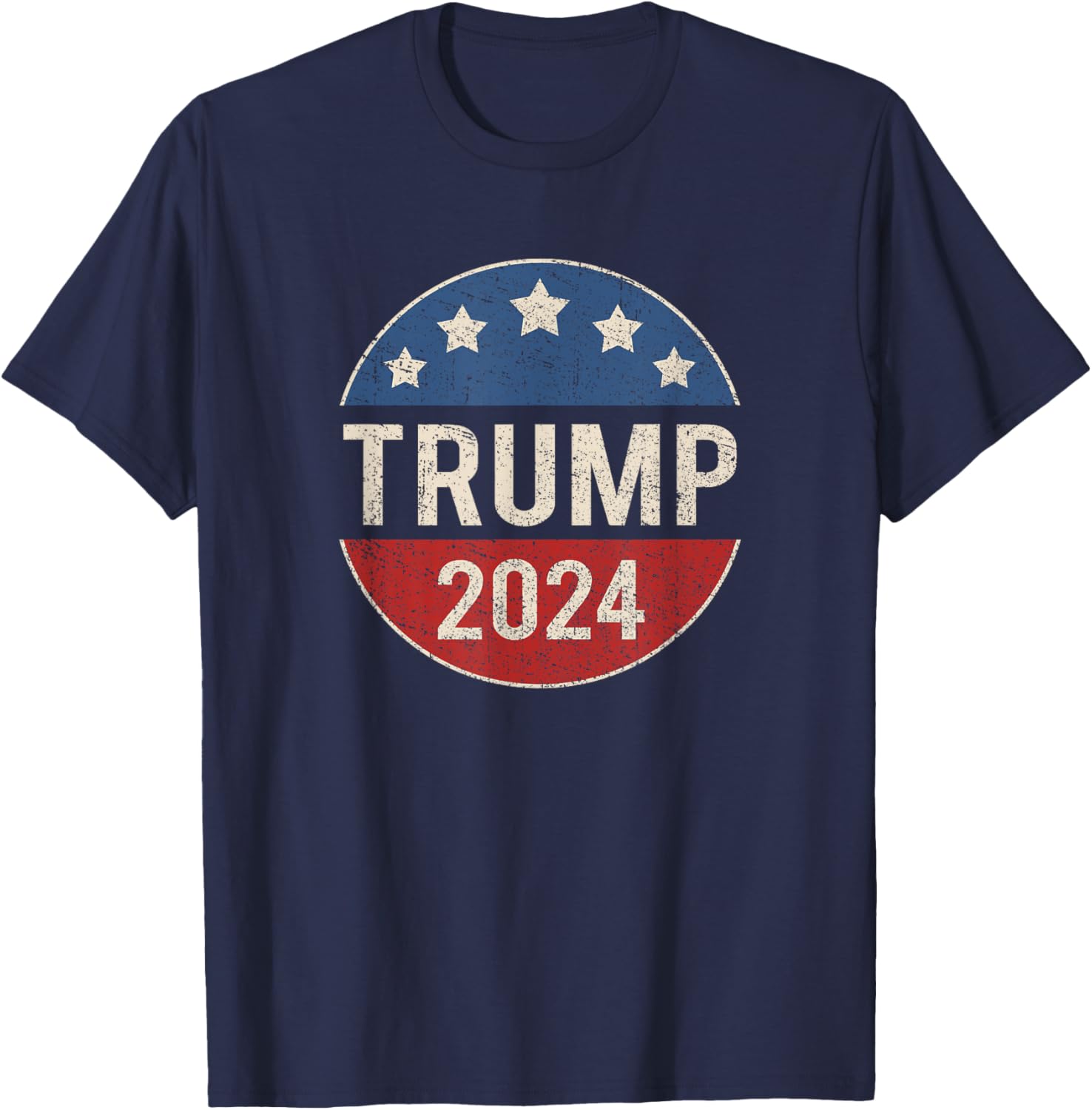 Trump 2024 Retro Campaign Button Re Elect President Trump T-Shirt