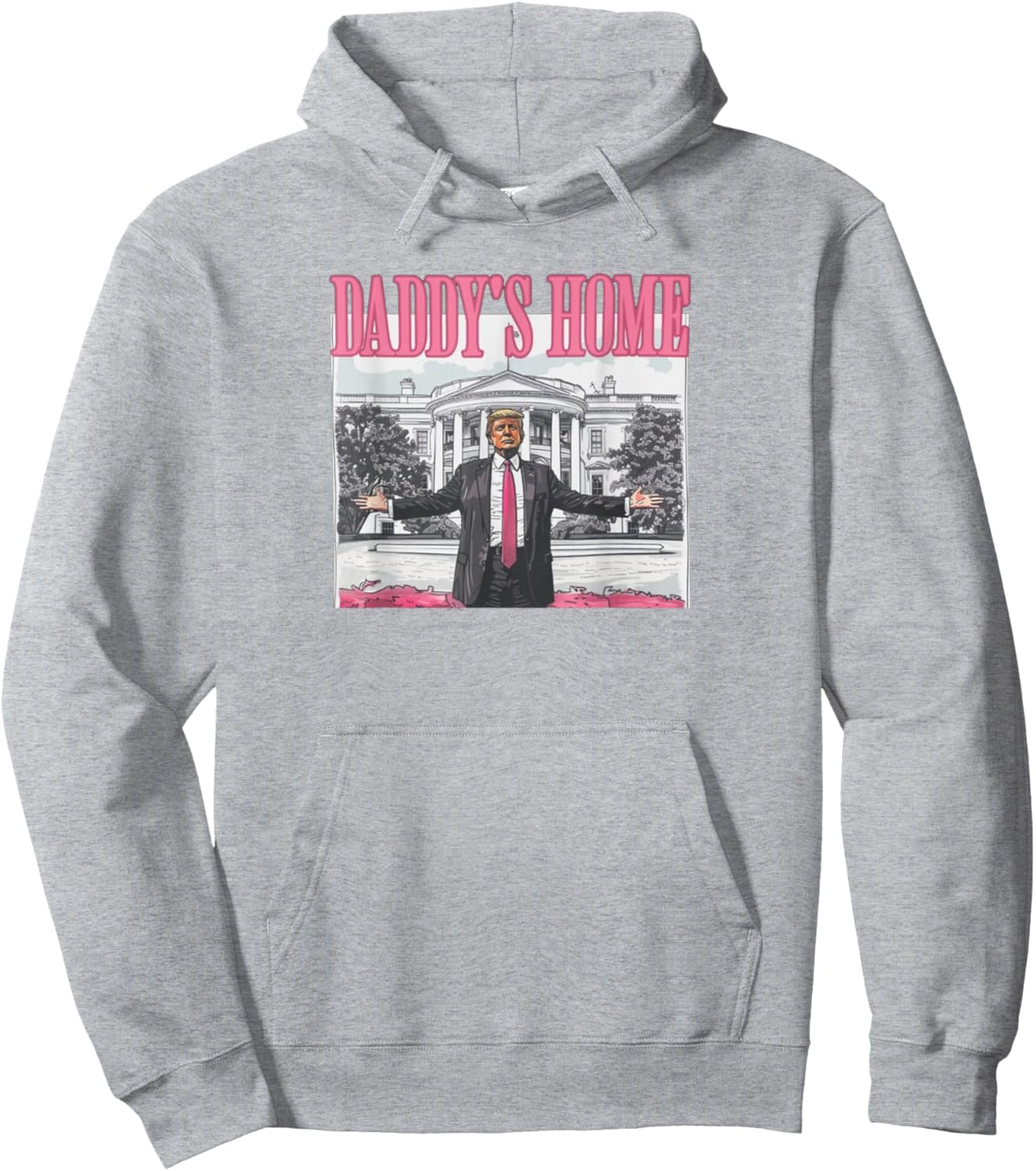 Trump 2024 Take America Back Daddy's Home Trump Pink 2024 Pullover Hoodie