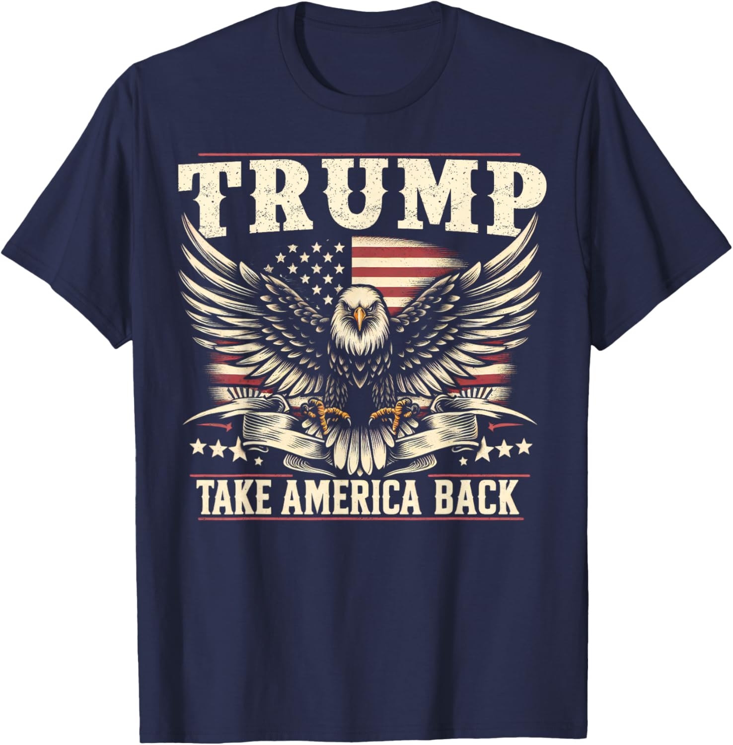 Trump 2024 USA Flag Take America Back Eagle American Flag T-Shirt