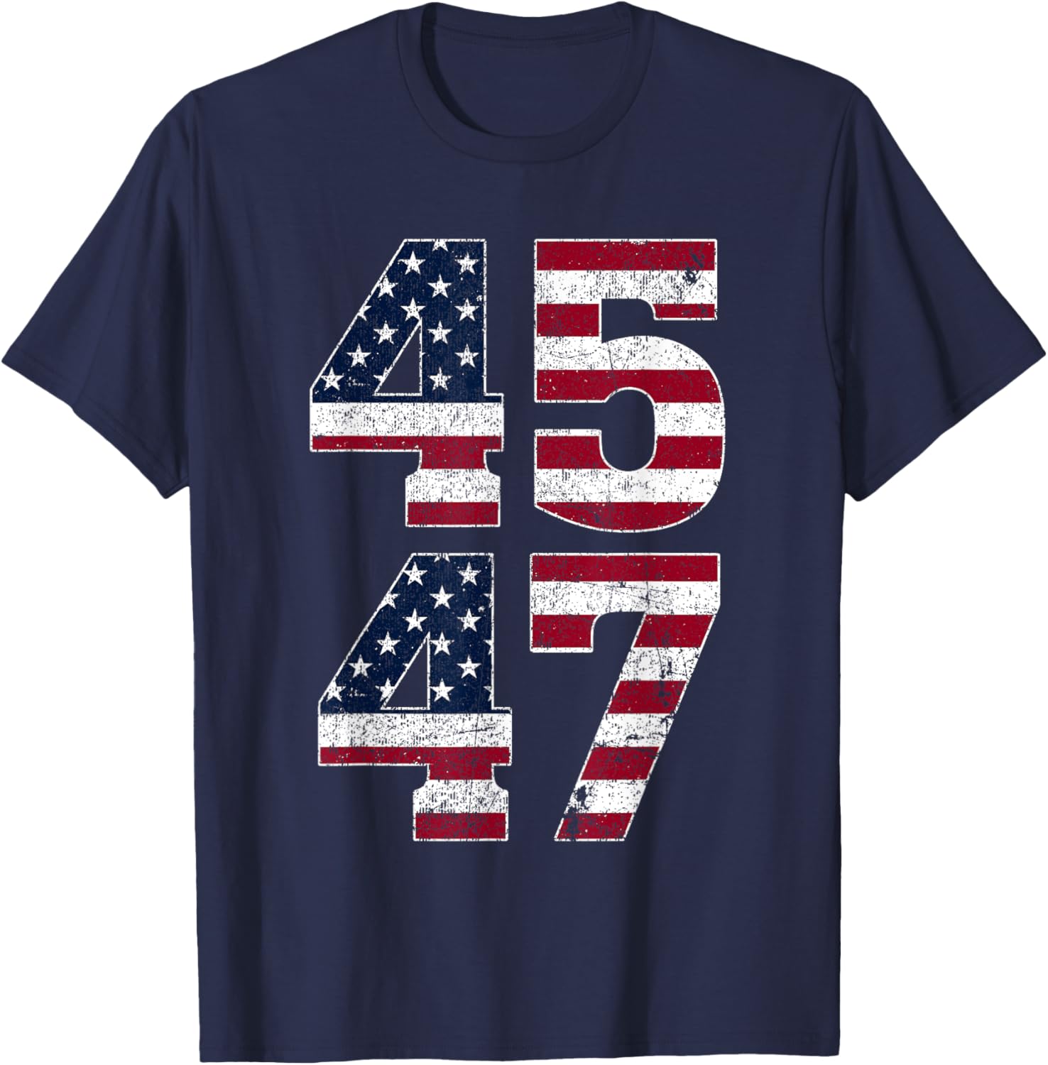 Trump 2024 Vintage 45 47 Stand With American Flag T-Shirt