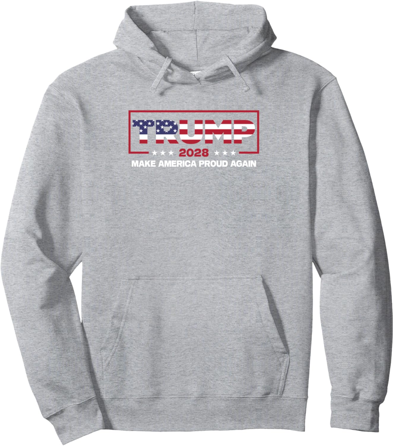 Trump 2028 Make America Proud Again Funny Patriotic Election Pullover Hoodie