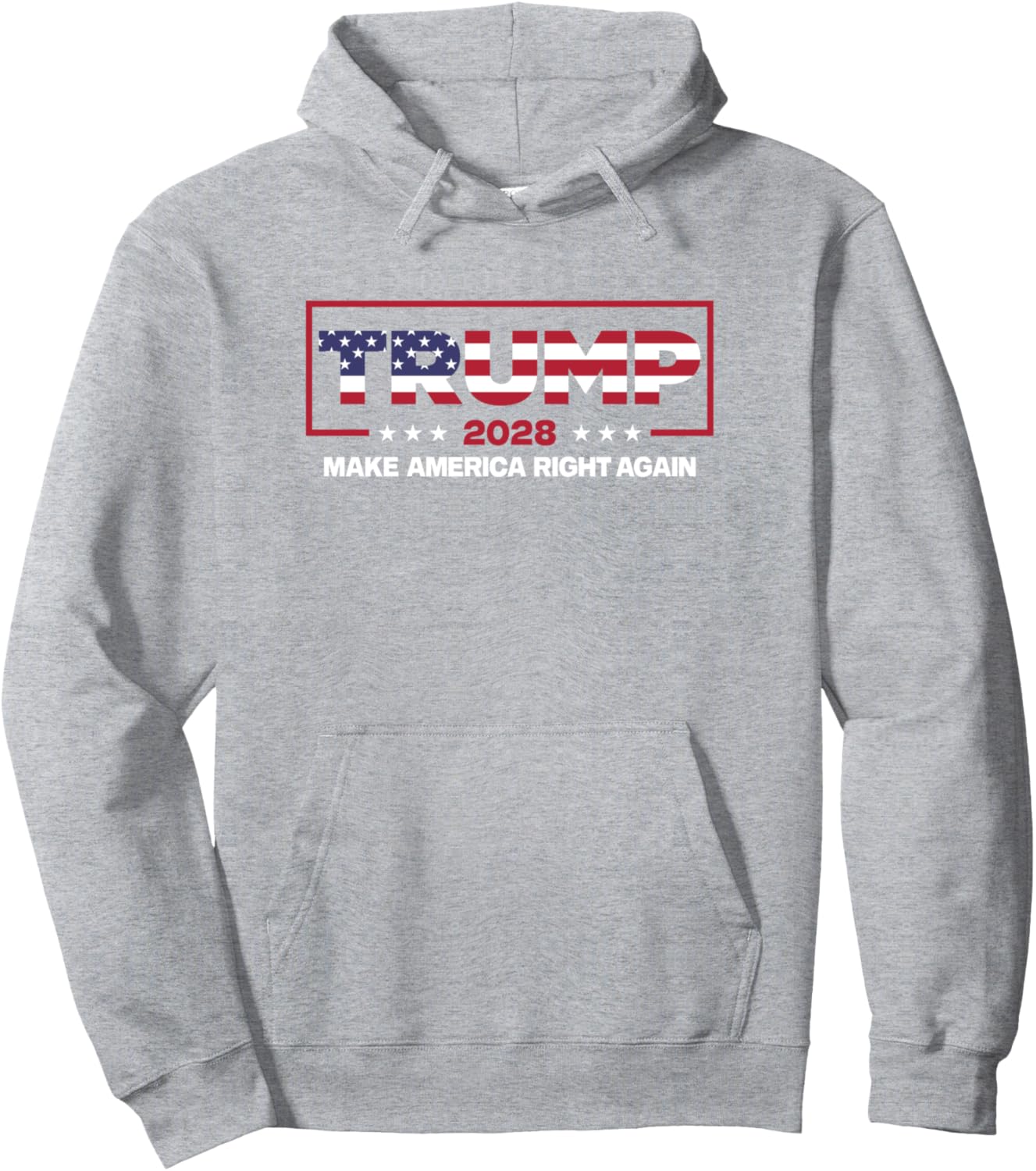 Trump 2028 Make America Right Again Funny Patriotic Election Pullover Hoodie