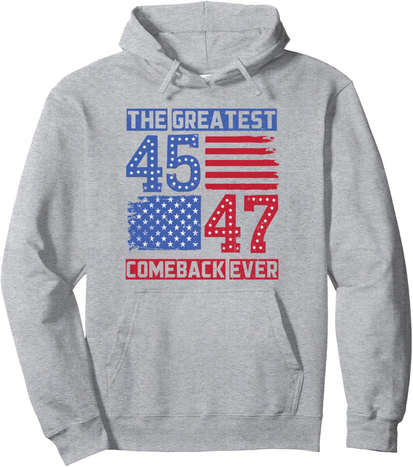 Trump 45 47 America US 2024 President USA FLag Vintage Trump Pullover Hoodie