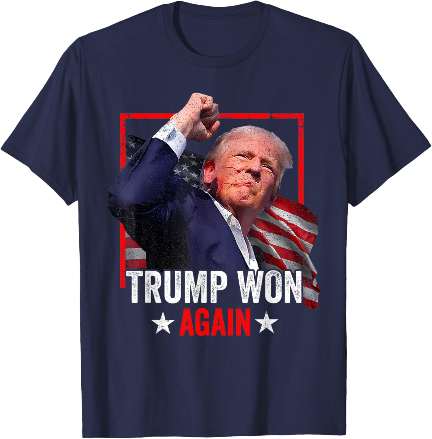 Trump 45 47 Trump Won 2024 US Flag Election President T-Shirt