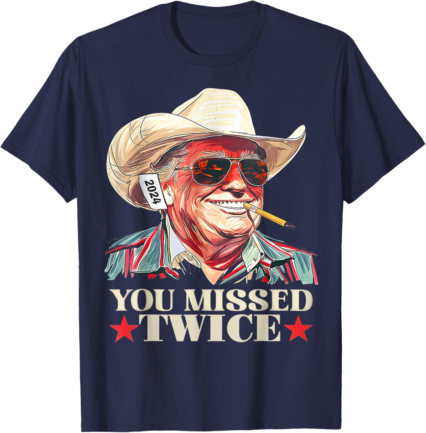 Trump Assassination Attempt Trump 2024 You Missed Twice T-Shirt