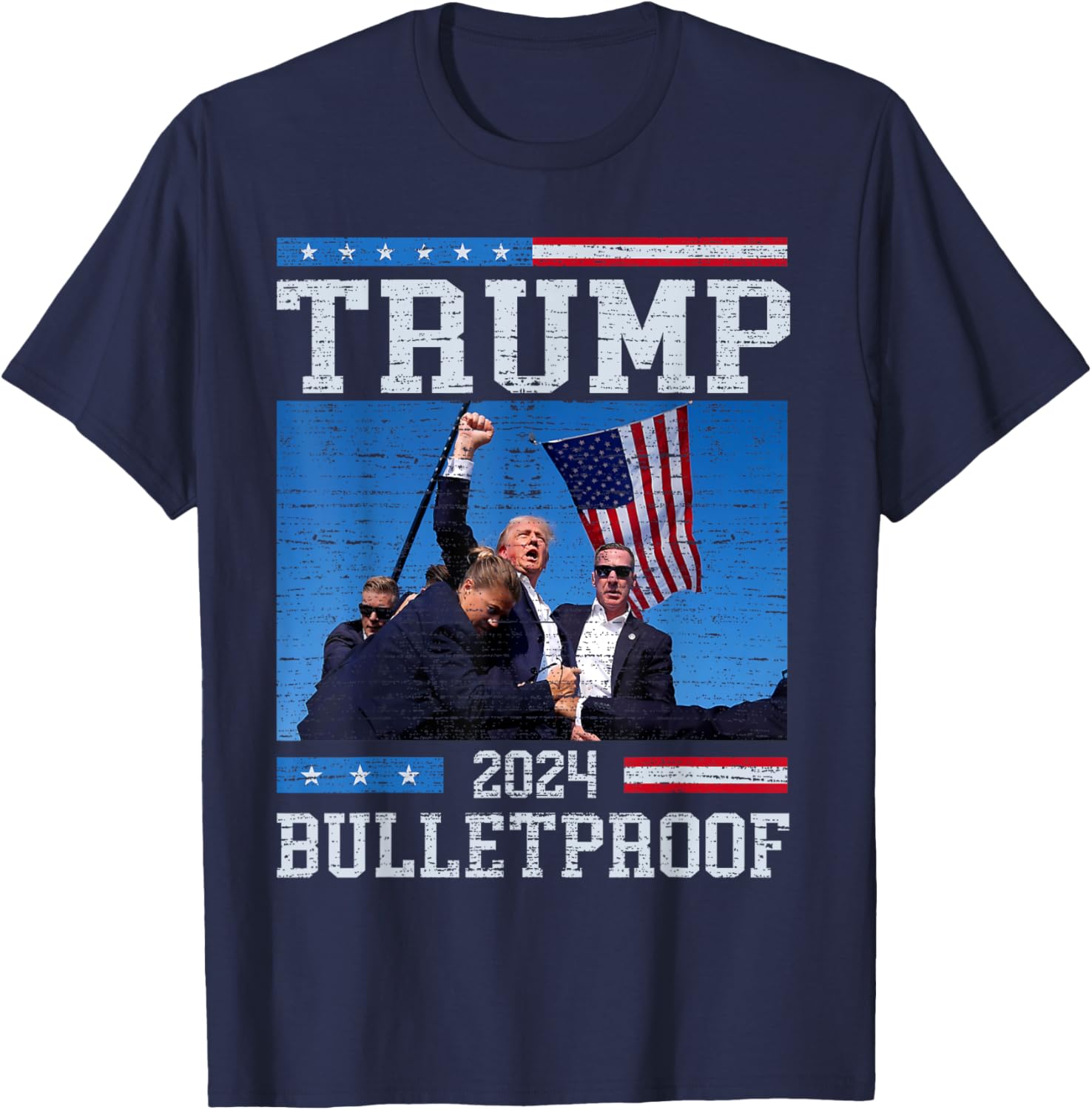 Trump Bulletproof Fight Fist Legend Donald Trump 2024 T-Shirt