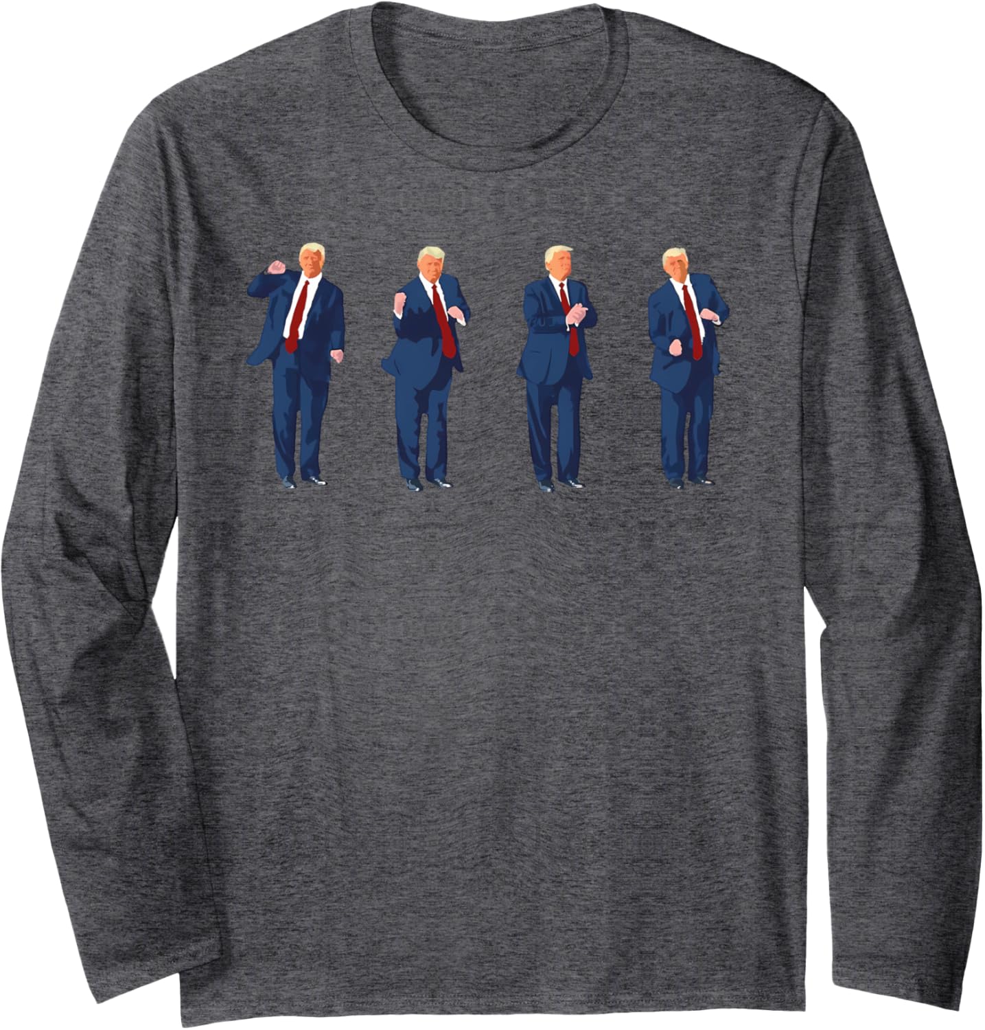 Trump Dance Funny Pro Trump 2024 Vote Trump President MAGA Long Sleeve T-Shirt