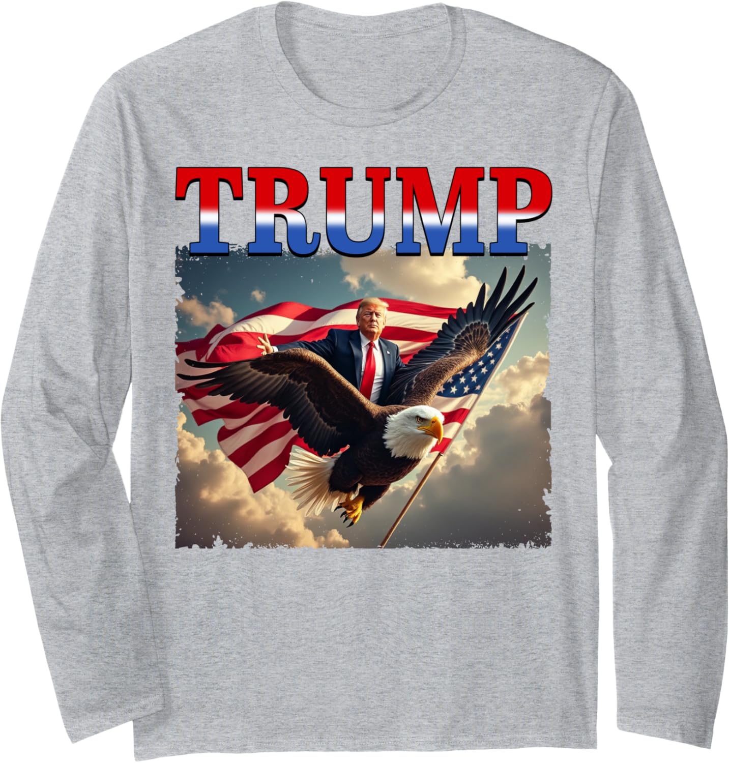 Trump Eagle, USA President Icon 2024,Vote Republican Long Sleeve T-Shirt