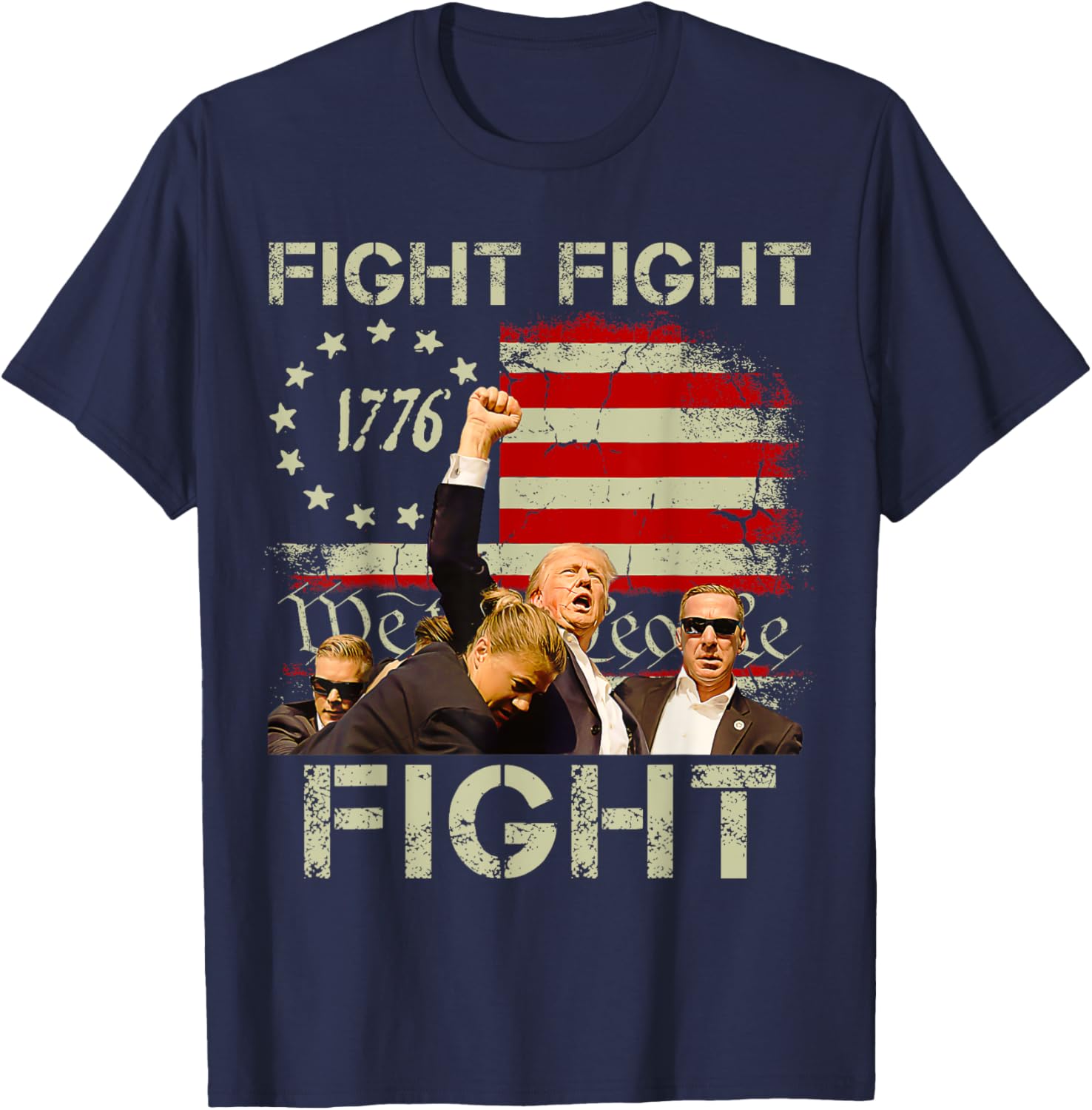 Trump Fight Fight Fight Trump Signals To Americans to Fight T-Shirt