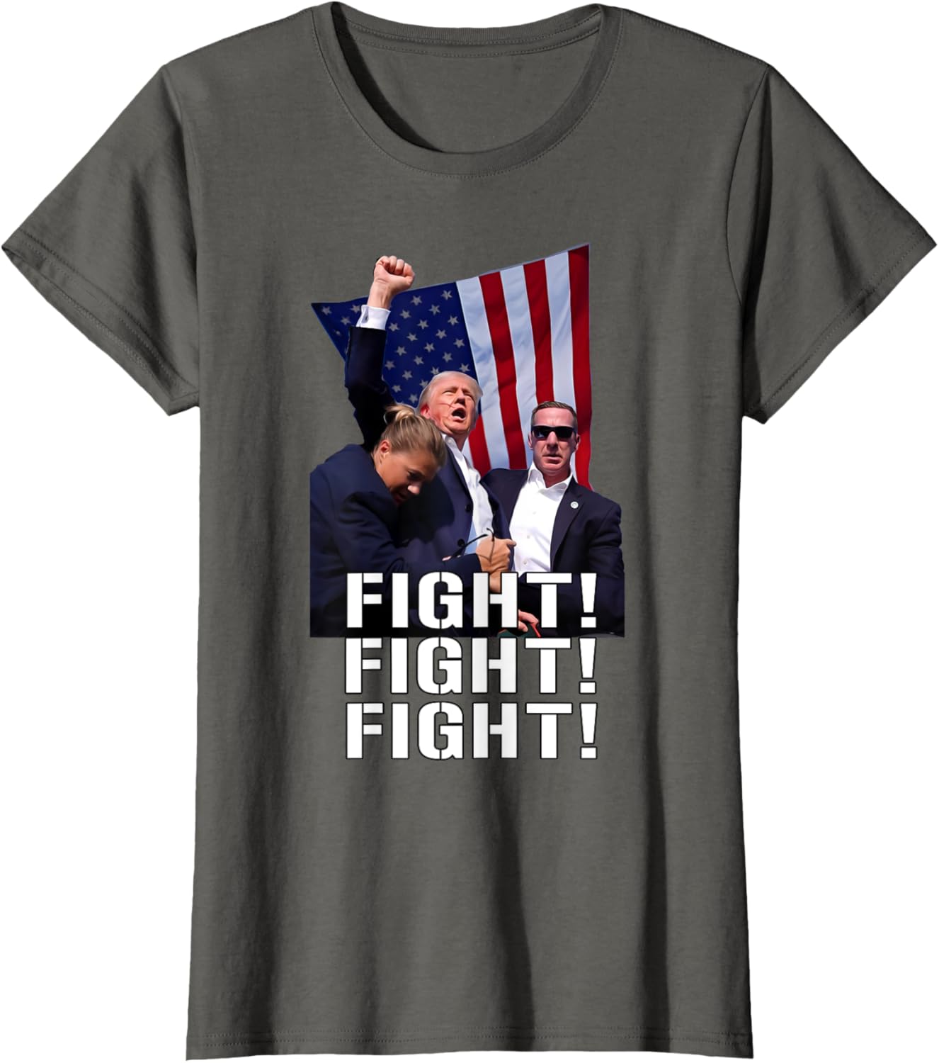 Trump Fist Pumped Fight Pray For Trump America T-Shirt