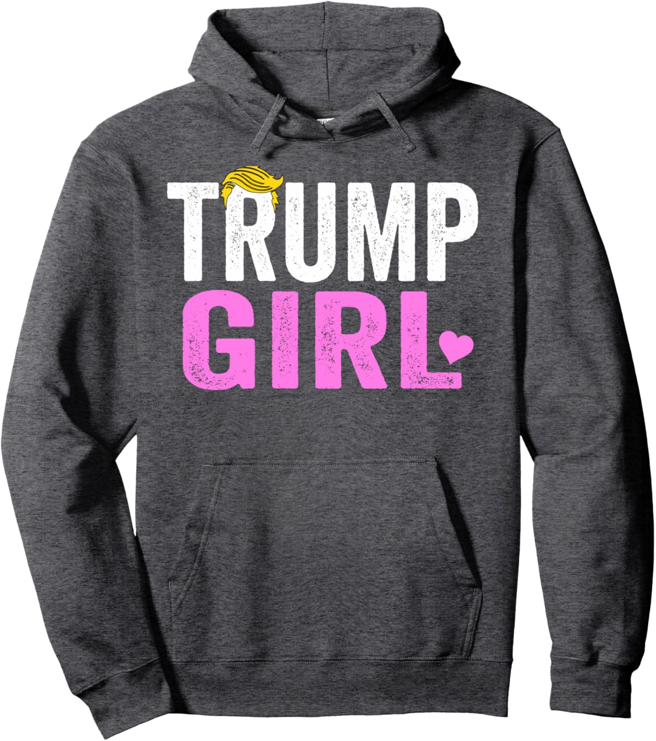 Trump Girl Cute Heart Trump 2024 Shirt Womens Kids Girls Pullover Hoodie