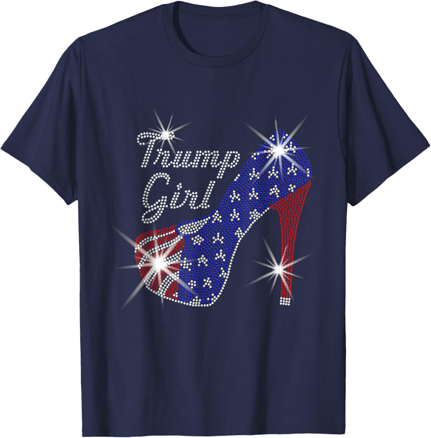 Trump Girl High Heel American Flag Vote Donald Trump 2024 T-Shirt