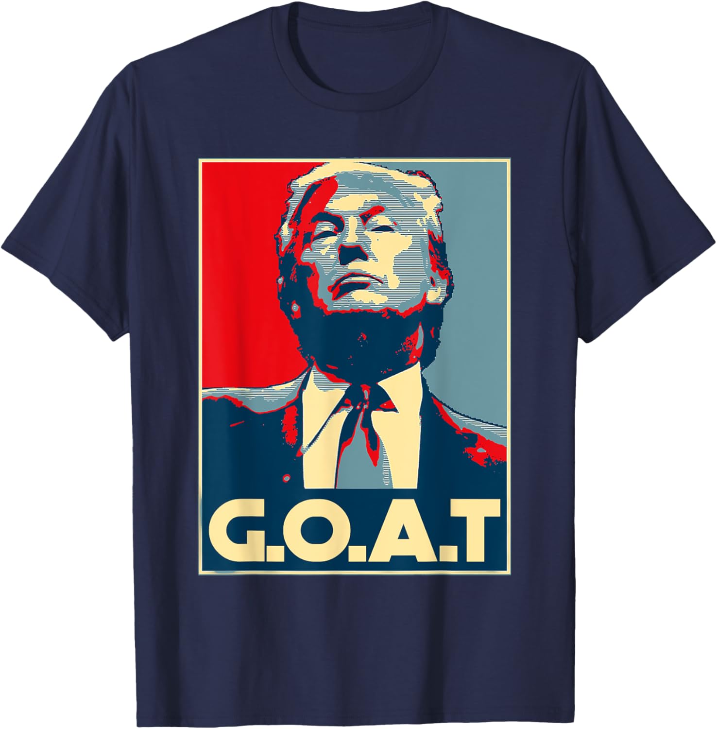 Trump GOAT Middle Finger Election 2024 Republican Poster T-Shirt