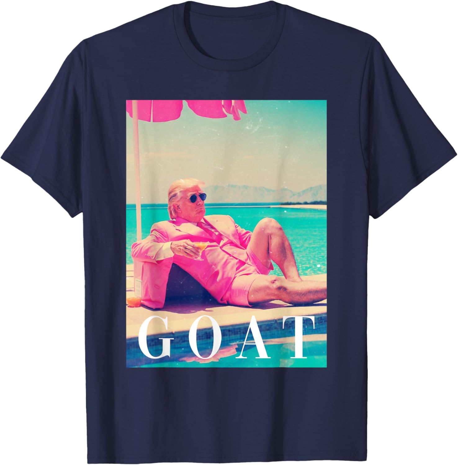 Trump GOAT Shirt Summer 2024 Retro Funny Pink Donald Trump T-Shirt