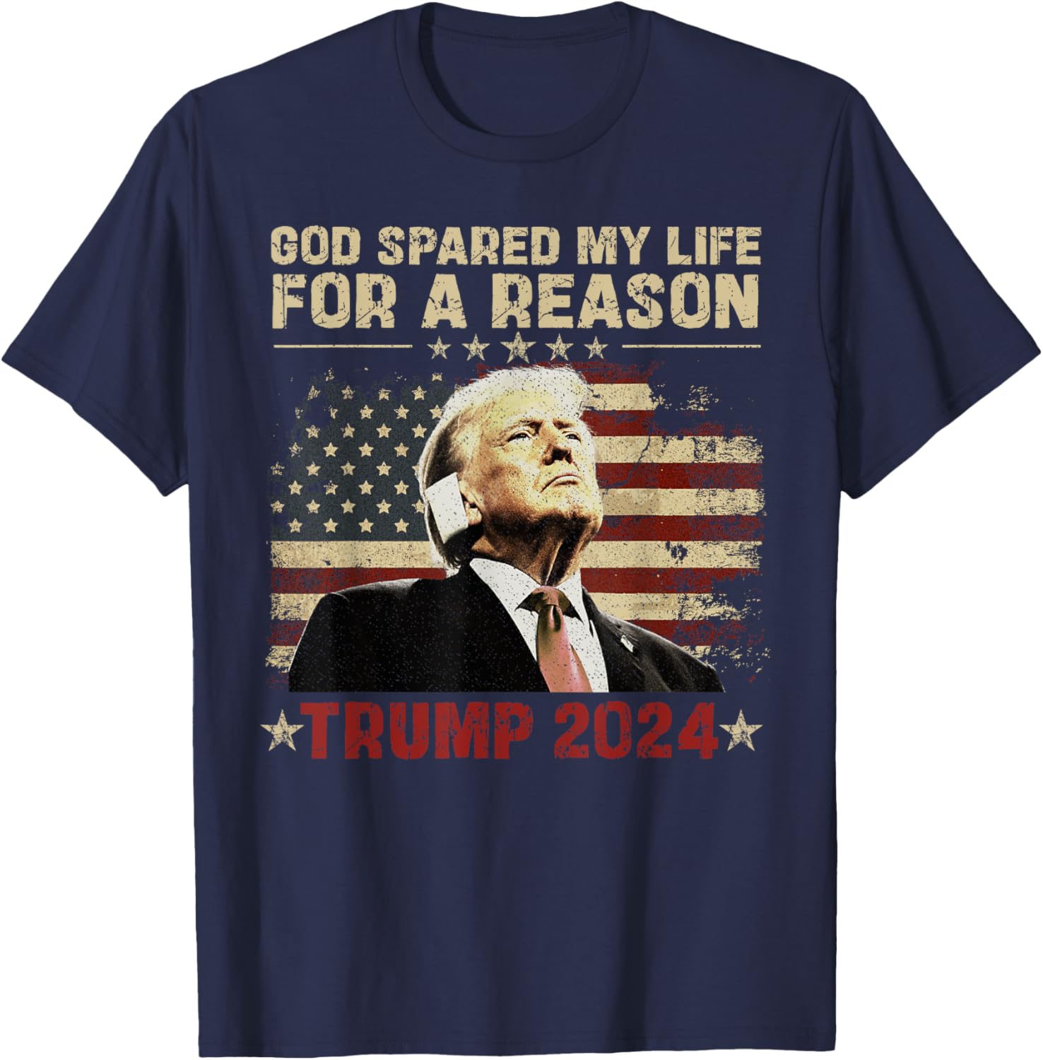 Trump God Spared My Life For A Reason Save Restore America T-Shirt